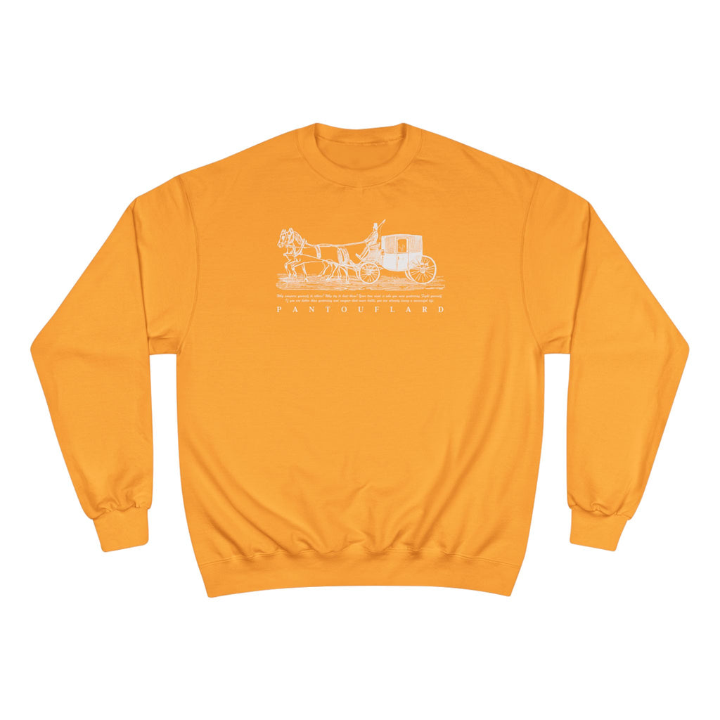 Old Money Equestrian Champion Crewneck - Royal White Carriage (Authentic Varsity Streetwear)