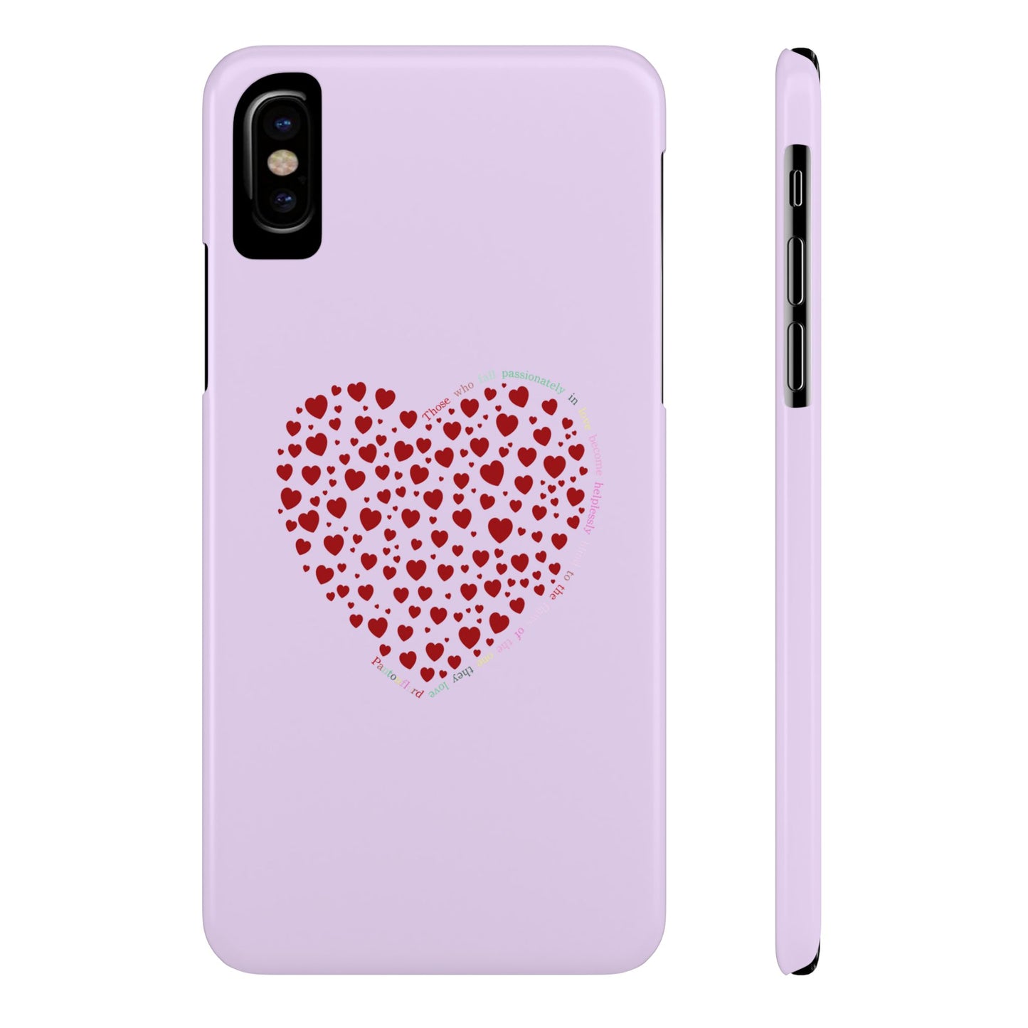 Funda delgada Red Heart para iPhone
