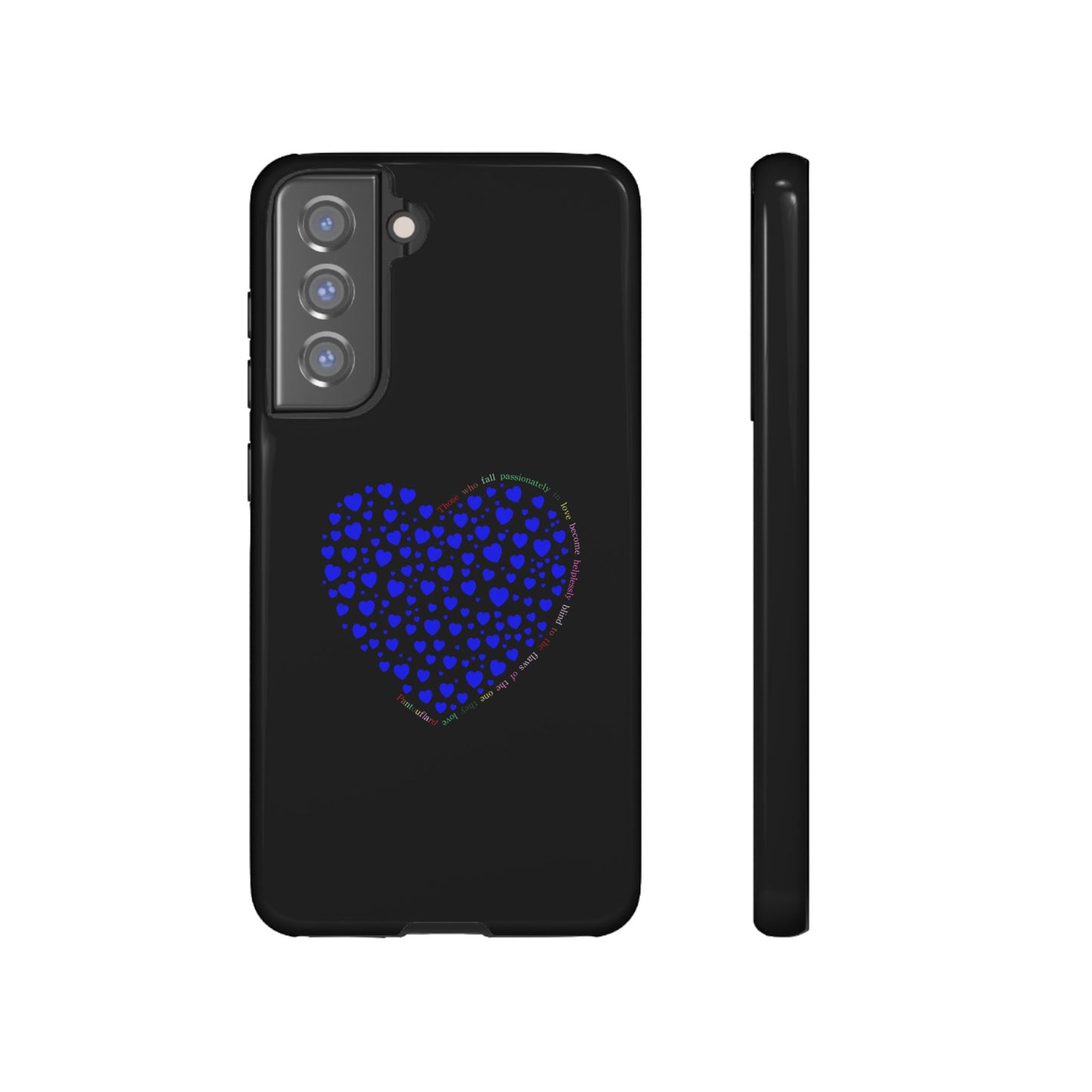 Fundas de corazón azul para teléfonos iPhone, Galaxy, Google Pixel (54 tipos)