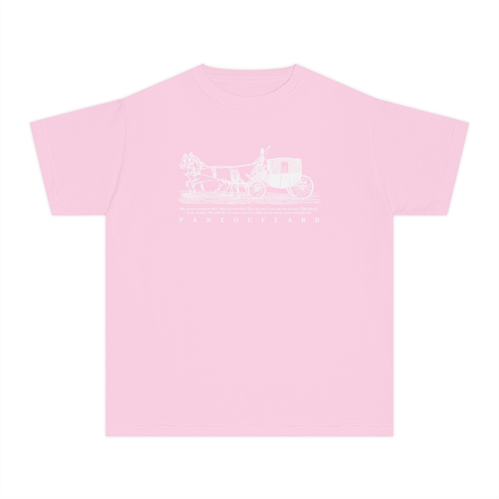 Old Money Equestrian Youth Tee - The Timeless Carriage II (Comfort Colors 9018 Heritage Kids Shirt)