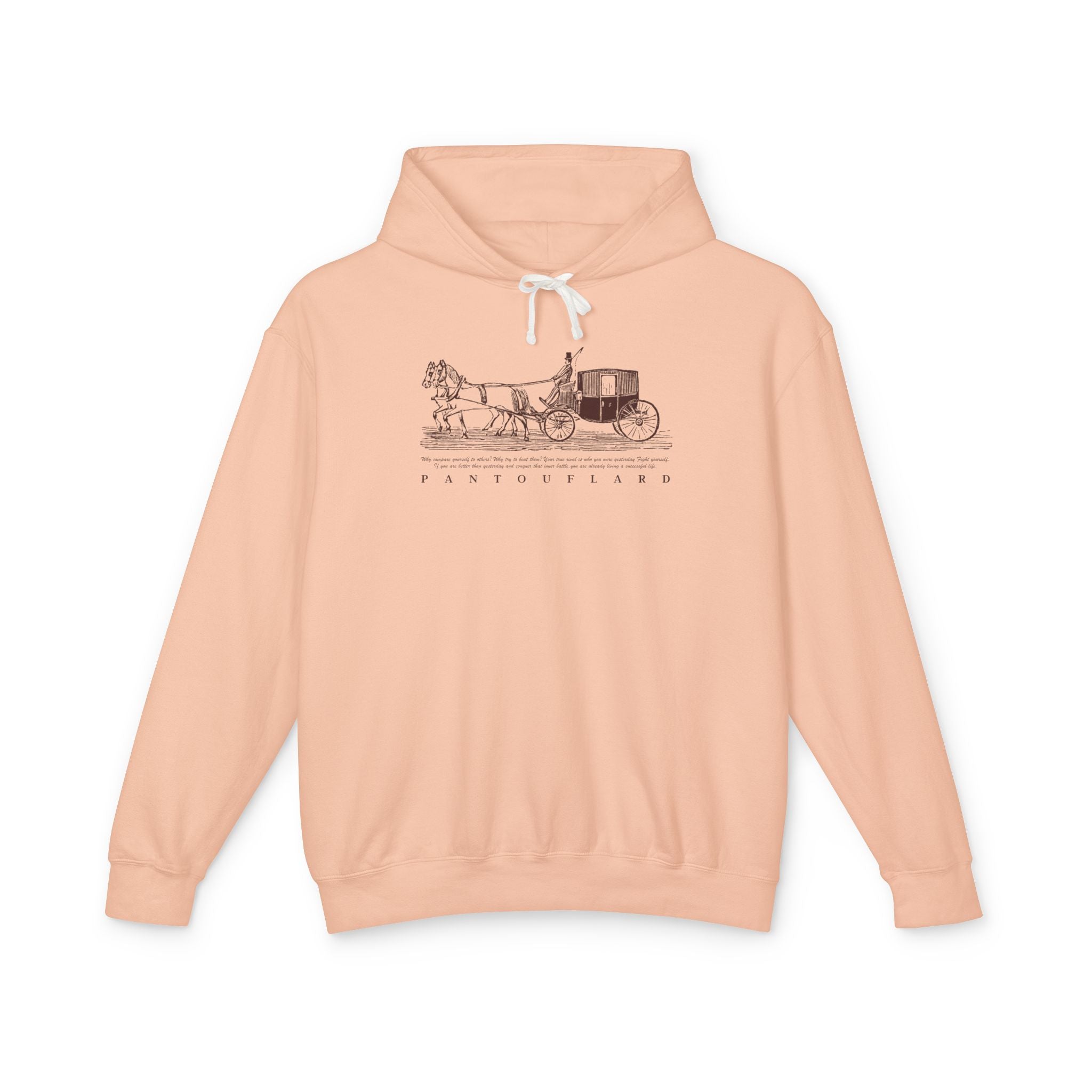 Old Money Equestrian Heritage Hoodie - The Timeless Carriage I (Lightweight 100% Cotton)