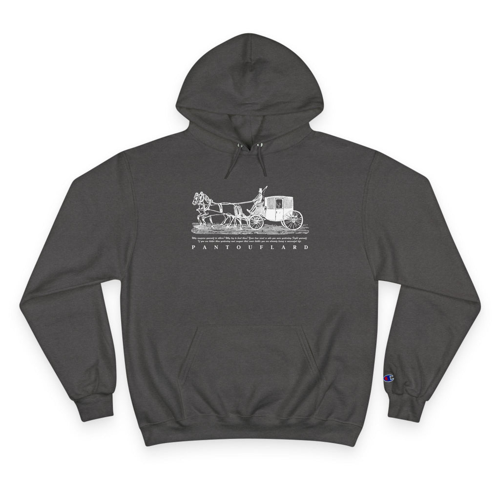 Old Money Equestrian Heritage Hoodie - The Timeless Carriage II (Champion Authentic Eco-Fleece)