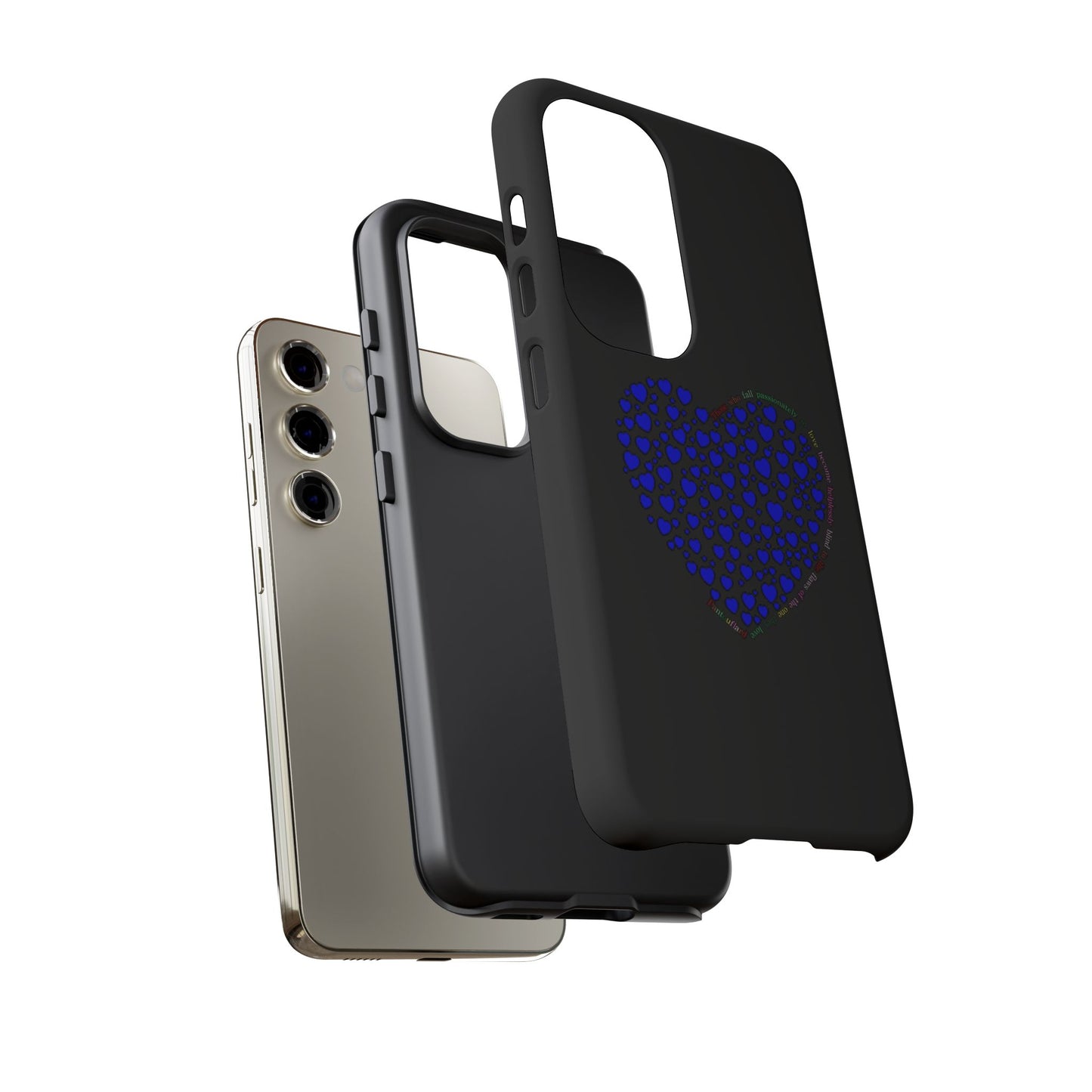 Fundas de corazón azul para teléfonos iPhone, Galaxy, Google Pixel (54 tipos)