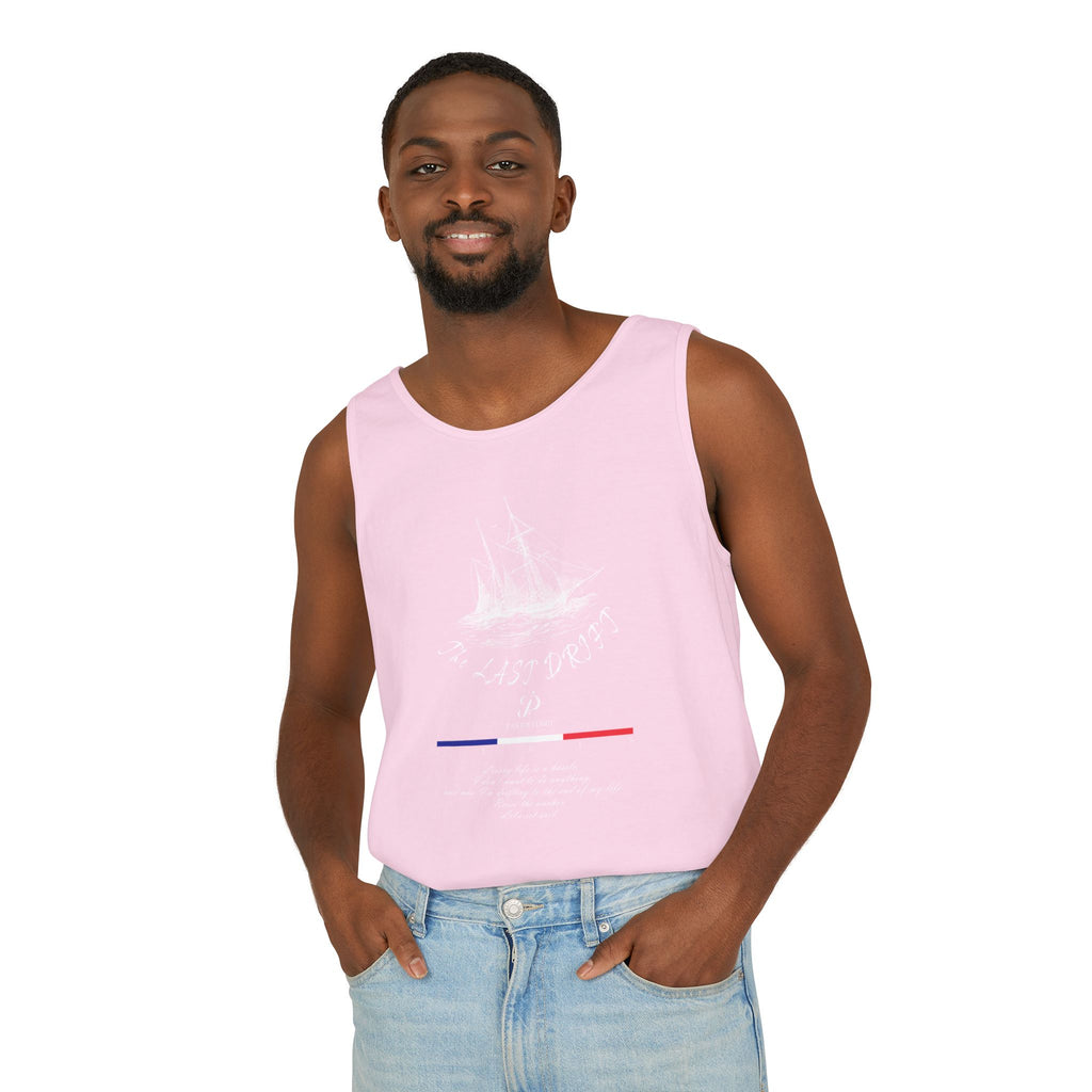 Unisex Black Last Drift Cotton Garment-Dyed Tank Top