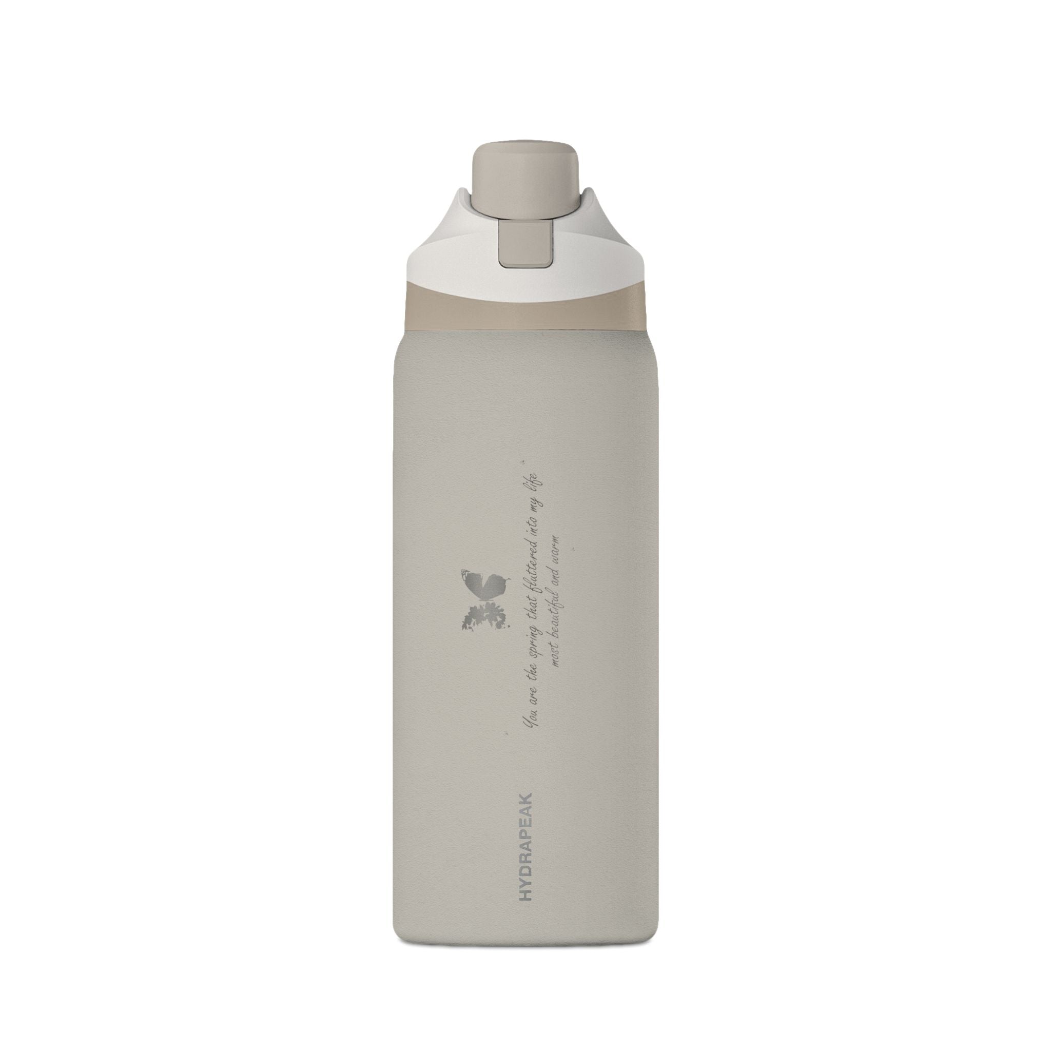 Lavender Romantic Floral Butterfly Quote 32oz Stainless Steel Oasis Water Bottle
