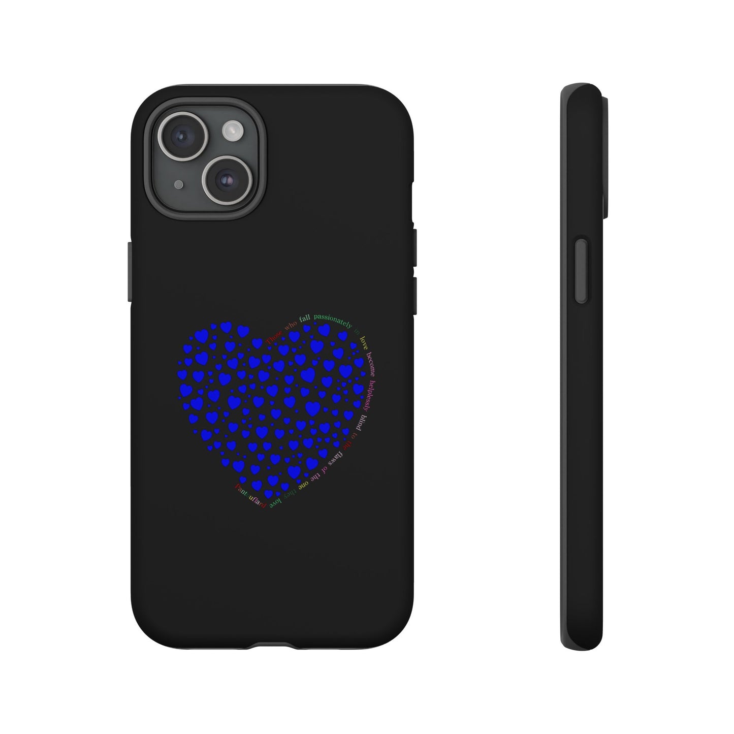 Fundas de corazón azul para teléfonos iPhone, Galaxy, Google Pixel (54 tipos)