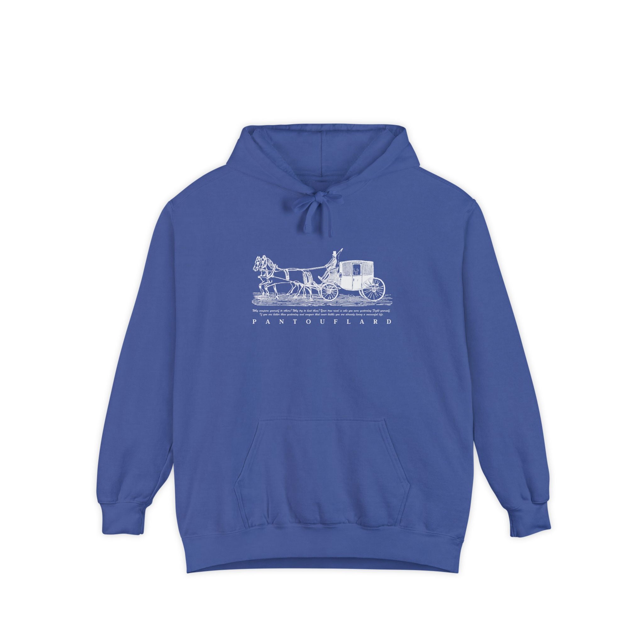 Old Money Equestrian Heritage Hoodie - The Heritage Carriage II (Premium Garment-Dyed Heavyweight Fleece)