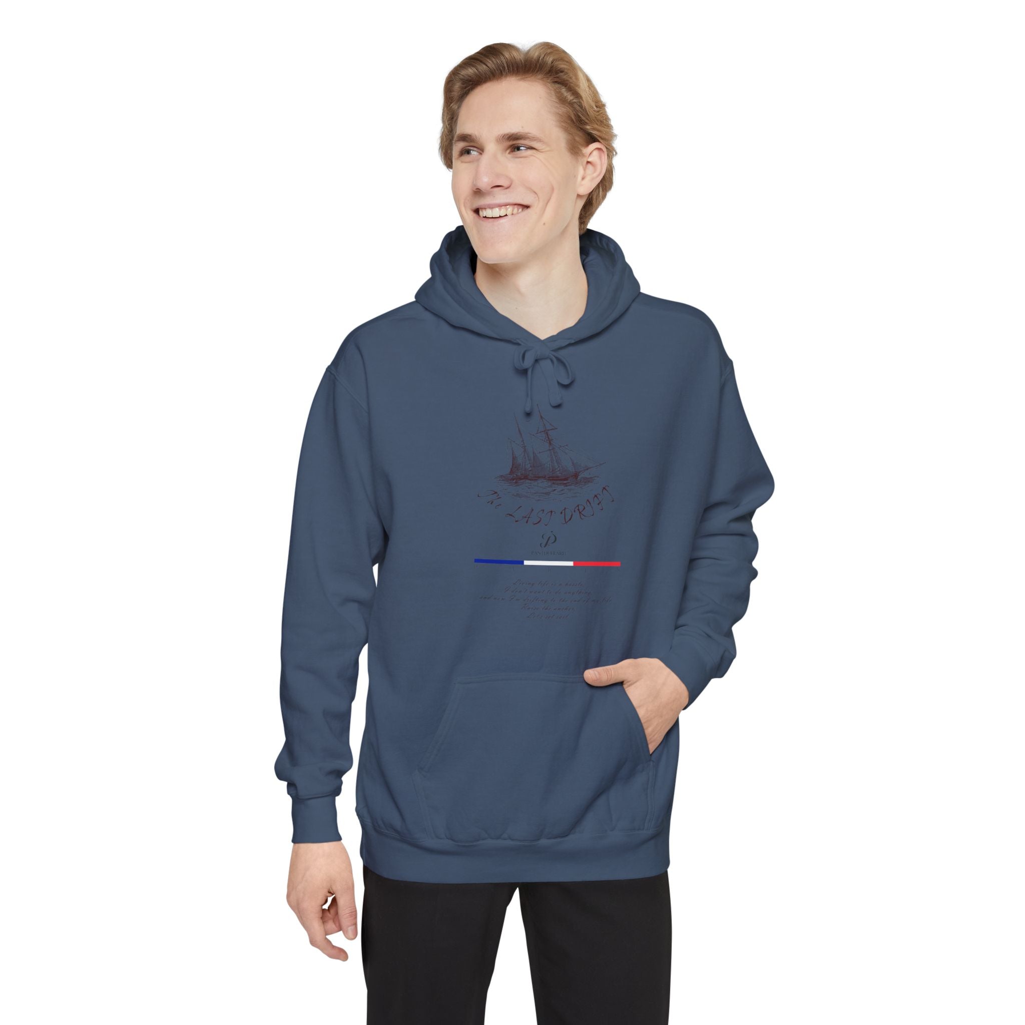 Old Money Nautical Heritage Hoodie - The Last Drift I (9.5oz Garment-Dyed Fleece)
