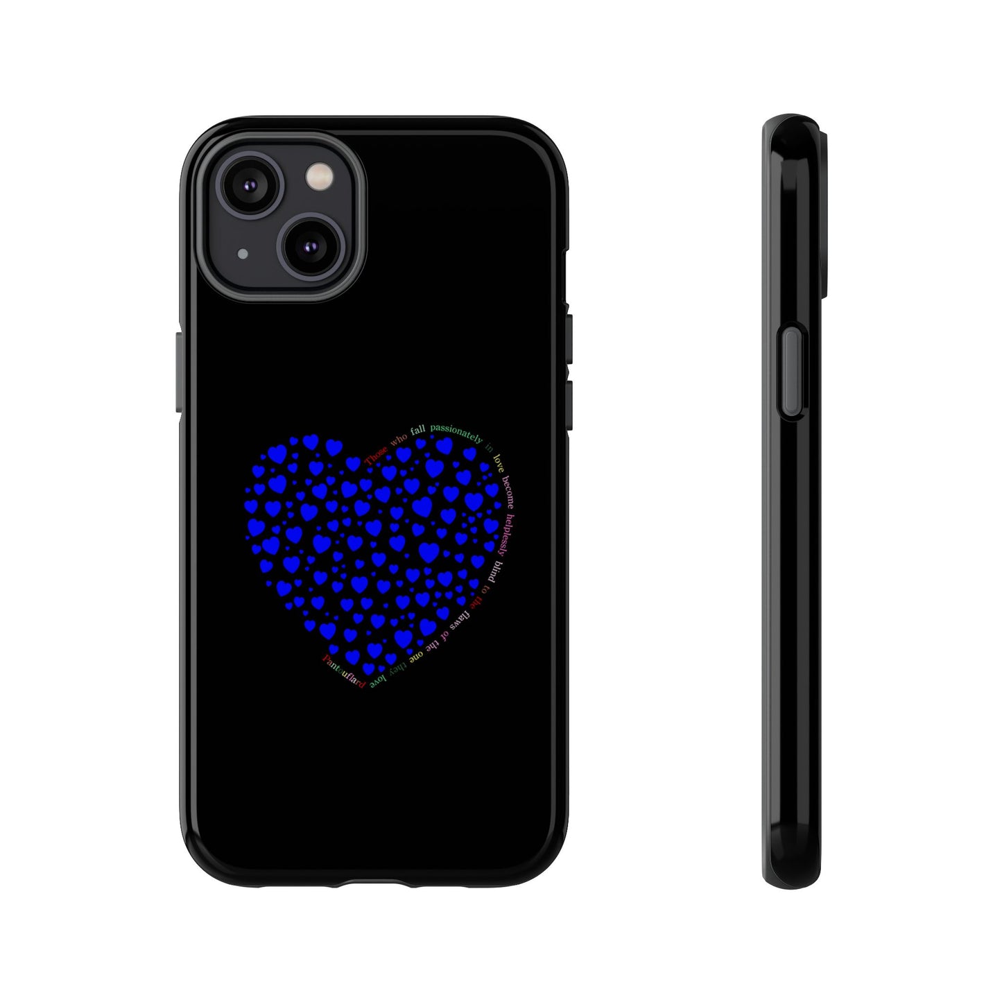 Fundas de corazón azul para teléfonos iPhone, Galaxy, Google Pixel (54 tipos)