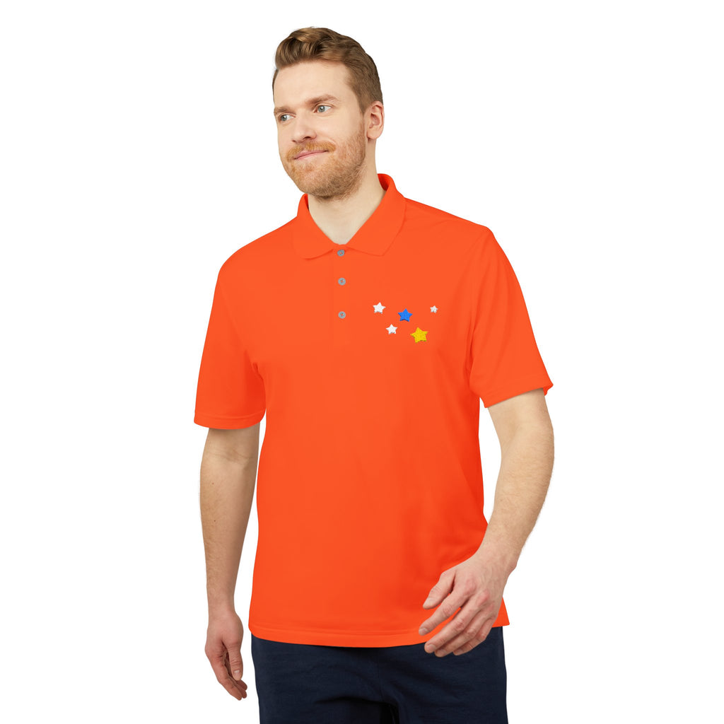 Adidas Unisex Cassiopeia Constellation Embroidered Polo - W-Shape Performance Shirt