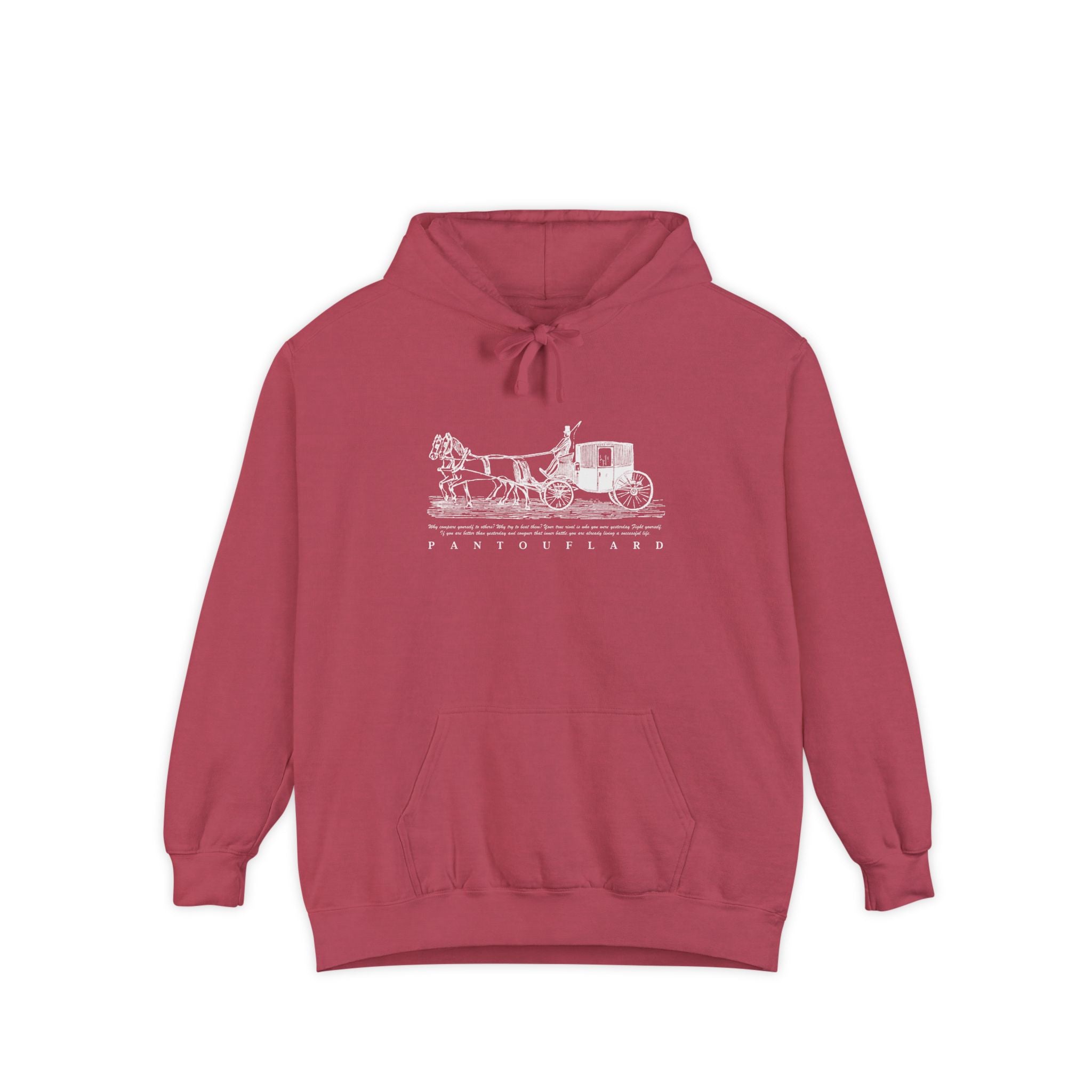 Old Money Equestrian Heritage Hoodie - The Heritage Carriage II (Premium Garment-Dyed Heavyweight Fleece)
