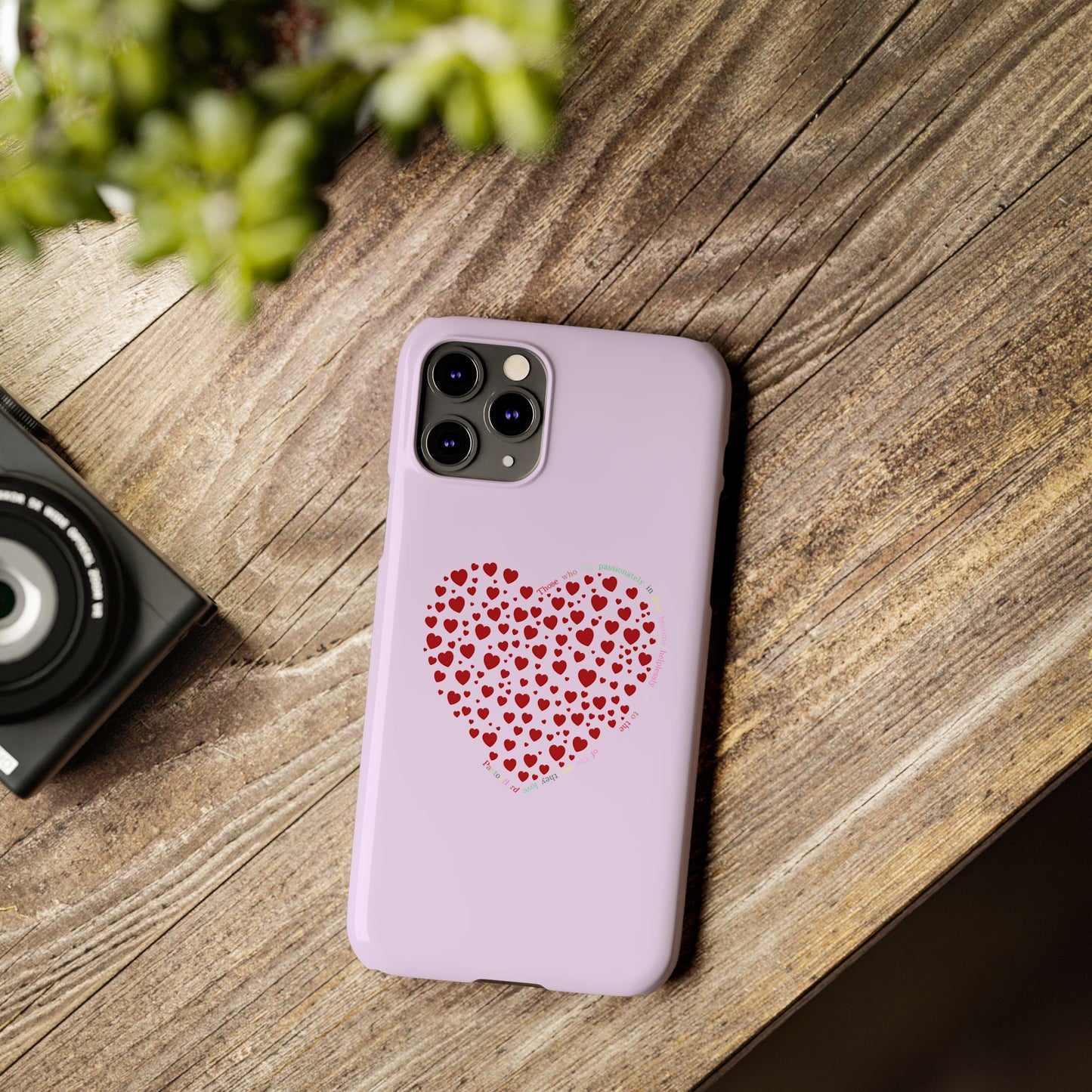 Funda delgada Red Heart para iPhone