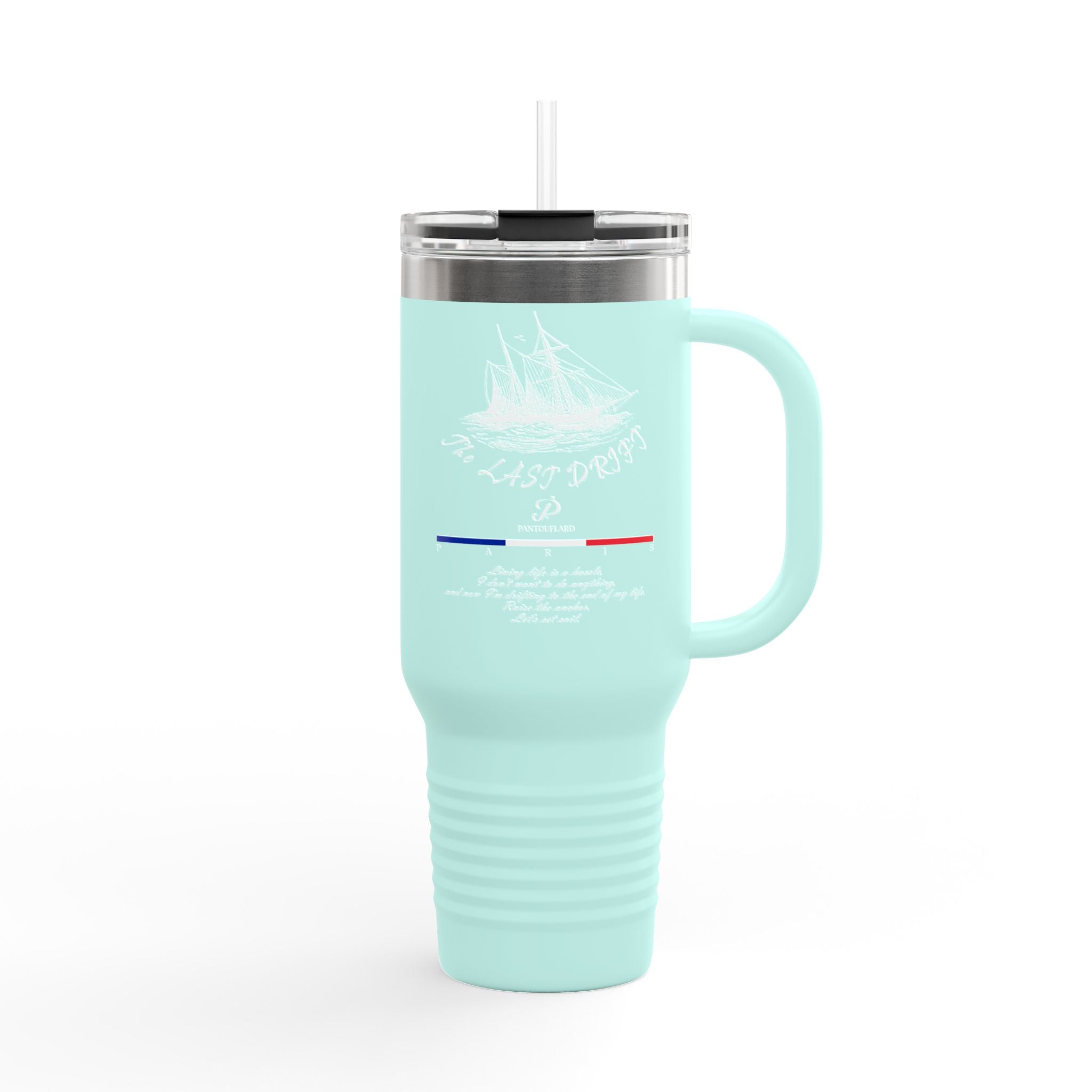 Navy Blue The Last Drift Ship 40oz Stainless Steel Insulated Travel Mug