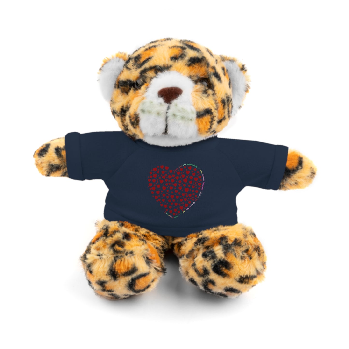Personalized Stuffed Animal with Red Heart T-Shirt