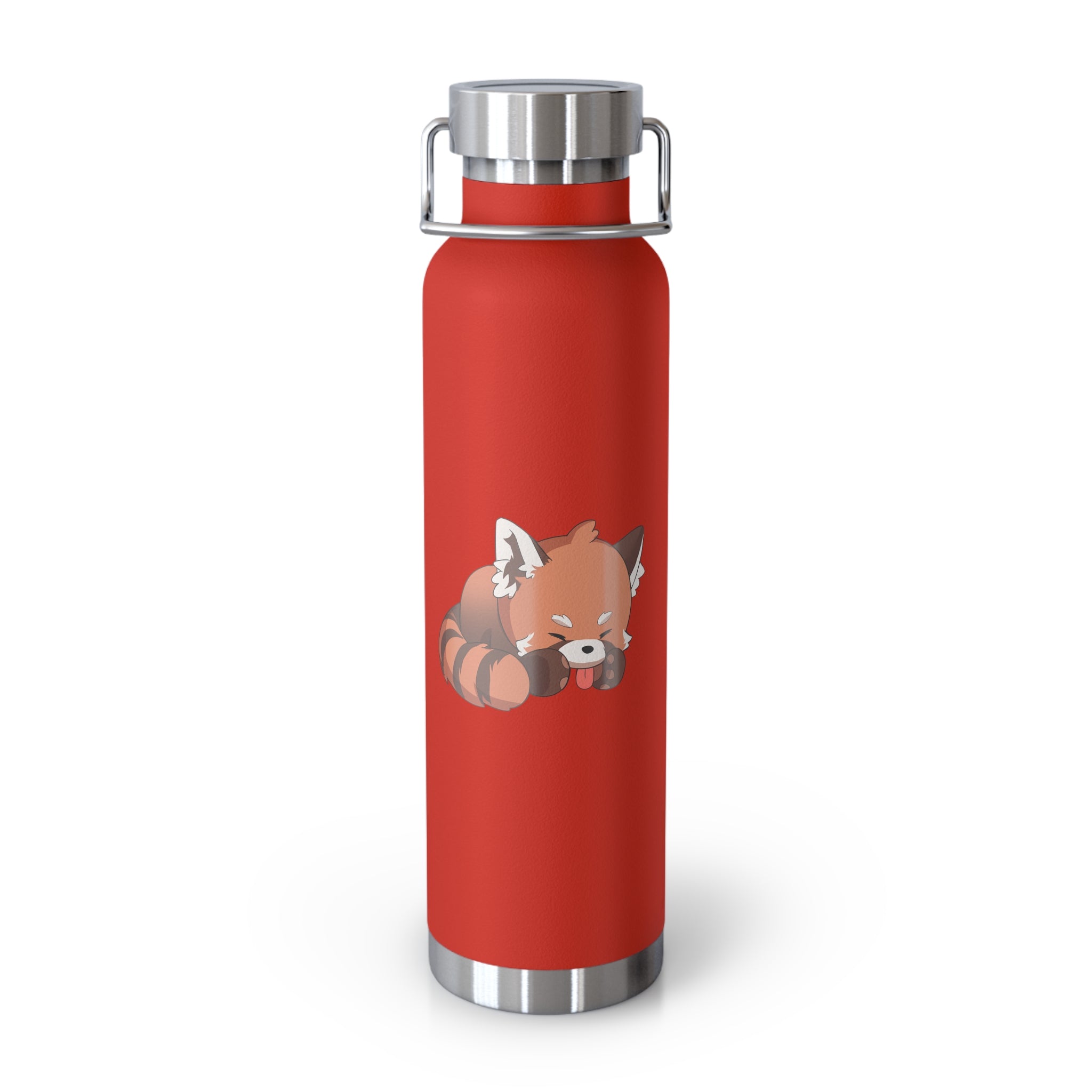 Orange Cute Sleeping Red Panda 22oz Copper Vacuum Insulated Bottle