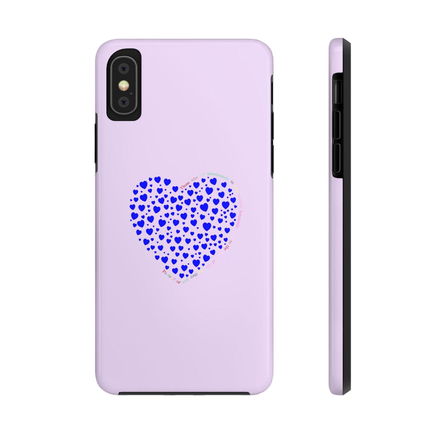 Blue Heart Design Tough iPhone Cases