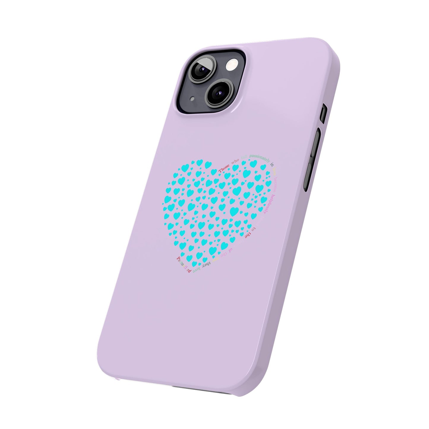 Funda delgada Mint Heart para iPhone