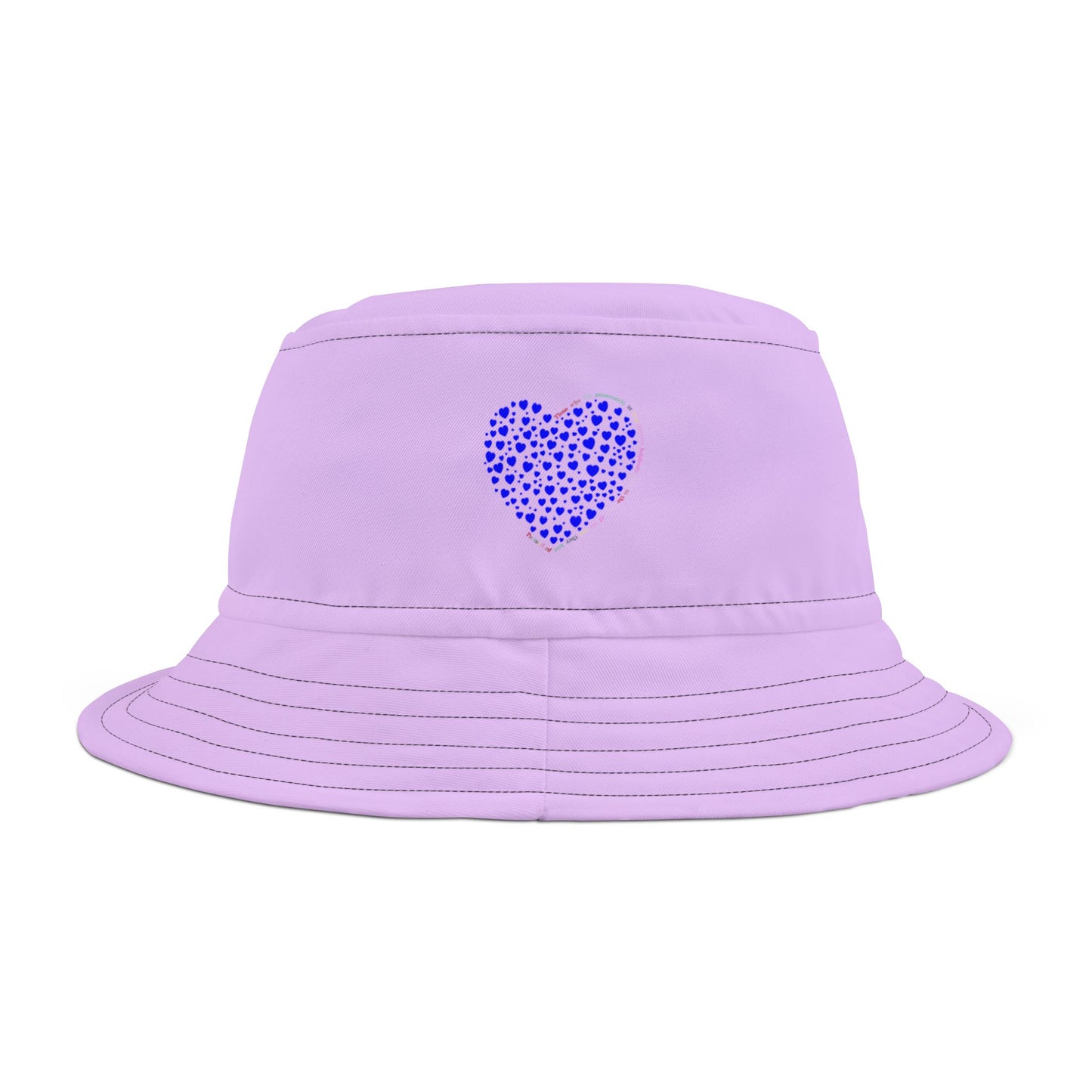 Blue Heart Design Bucket Hat