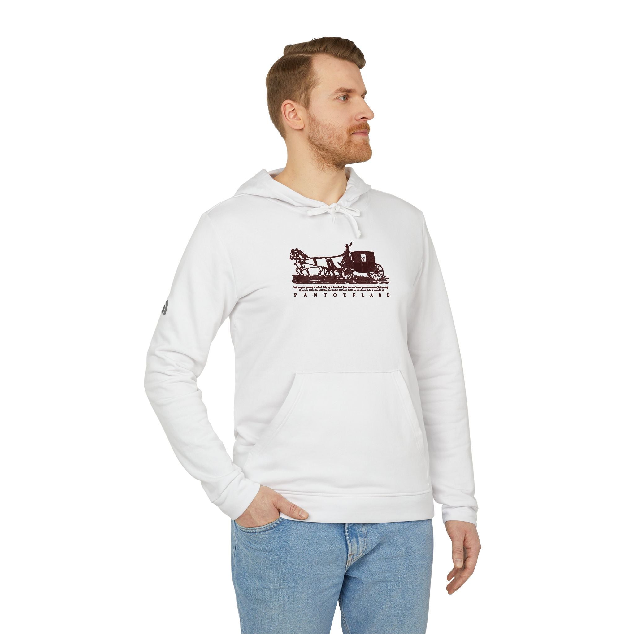 Old Money Tennis Club Hoodie - The Timeless Carriage I (Authentic Adidas Performance Fleece)