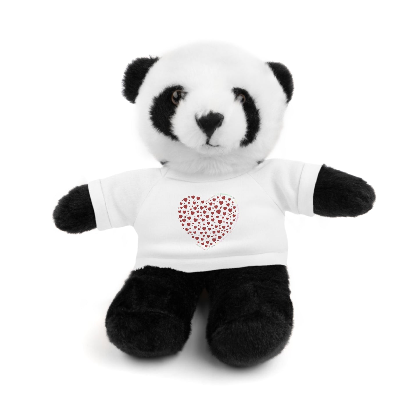 Personalized Stuffed Animal with Red Heart T-Shirt