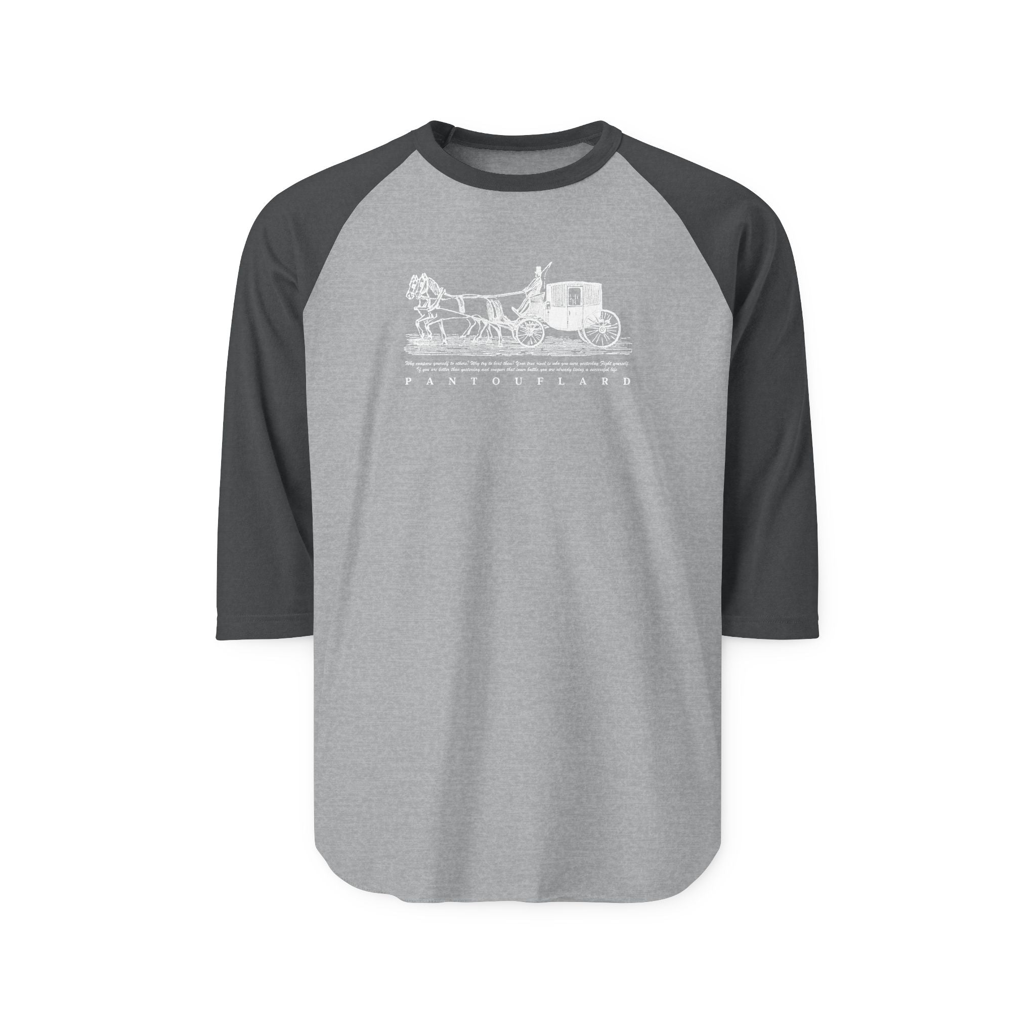Unisex Black Carriage Cotton Raglan Shirt