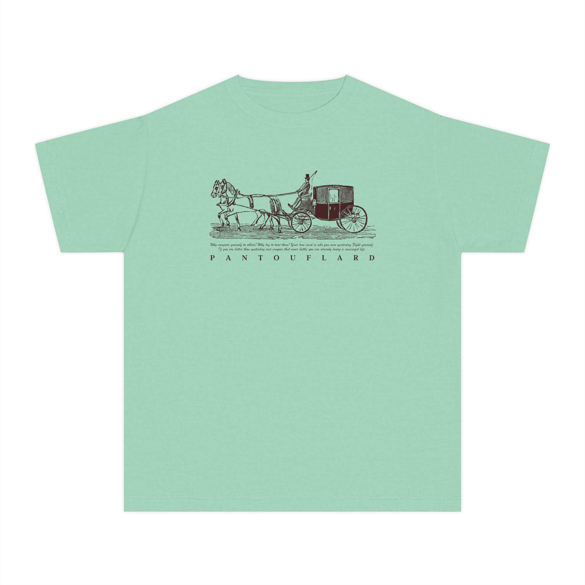 Old Money Equestrian Youth Tee - The Timeless Carriage I (Comfort Colors 9018 Heritage Kids Shirt)