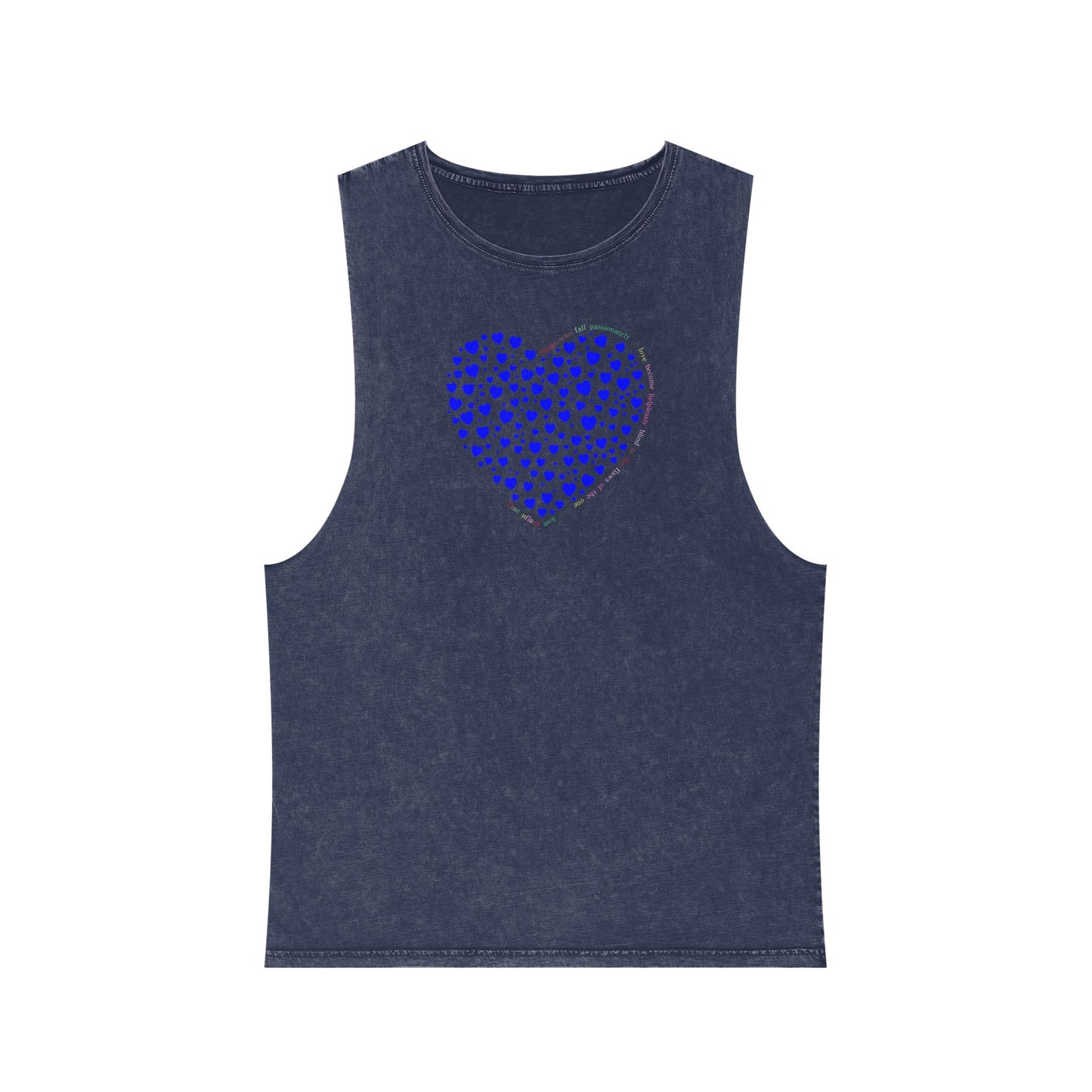 Unisex Casual Tank Top (Blue Heart)