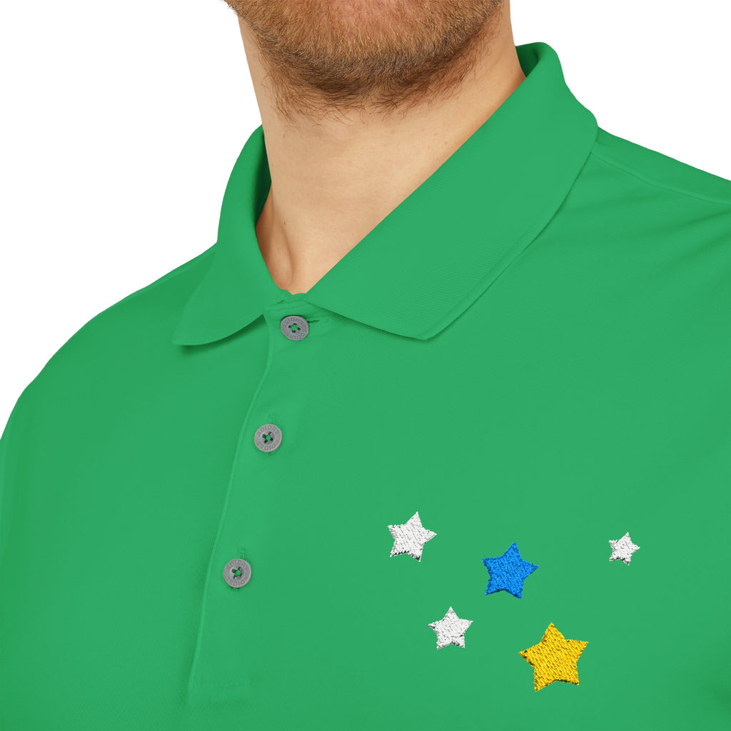 Adidas Unisex Cassiopeia Constellation Embroidered Polo - W-Shape Performance Shirt