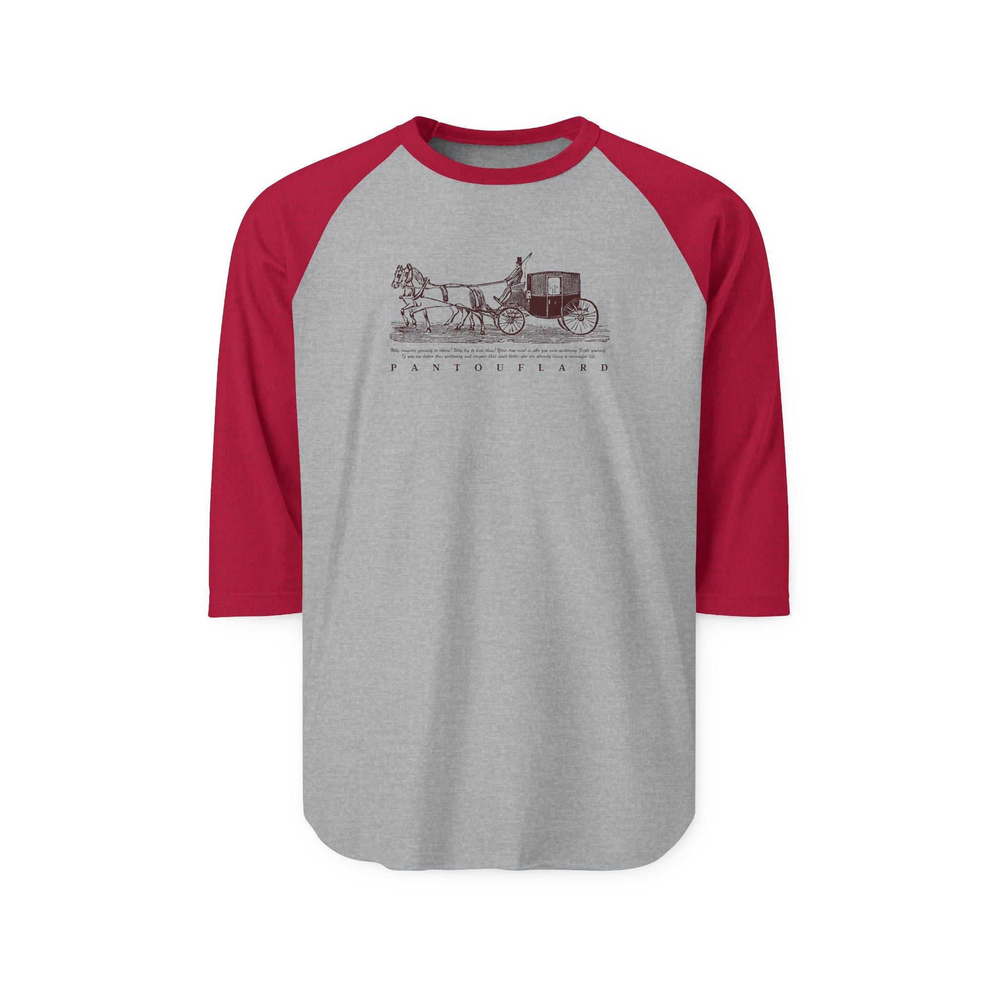 Unisex White Carriage Cotton Raglan Shirt