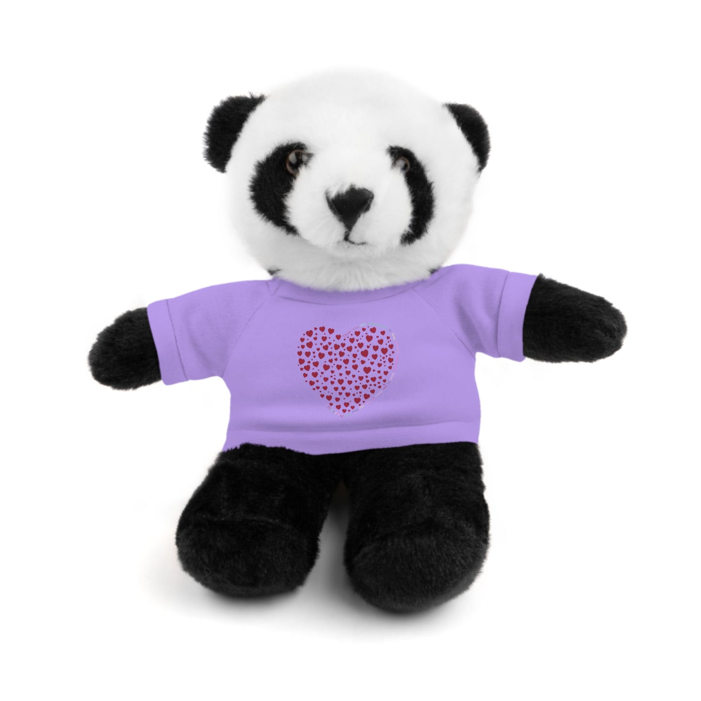Personalized Stuffed Animal with Red Heart T-Shirt