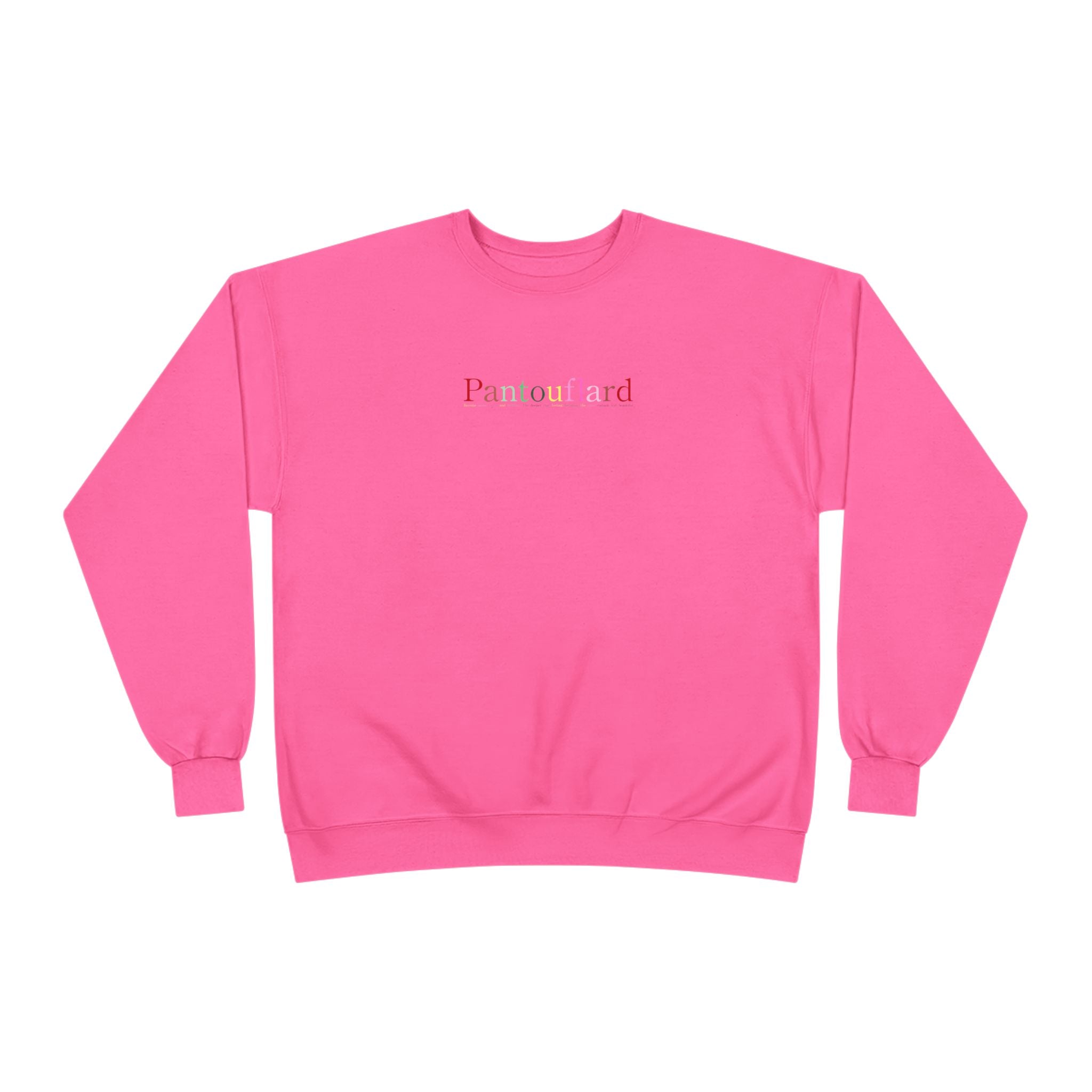 Sustainable Pantouflard Logo Crewneck - Hanes EcoSmart Fleece Sweatshirt (Essential Streetwear)