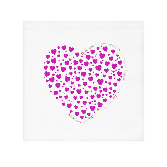 Pink Heart Pattern Face Towel, Cute Bath Towel, Gift for Her, Spa Towel, Home Decor