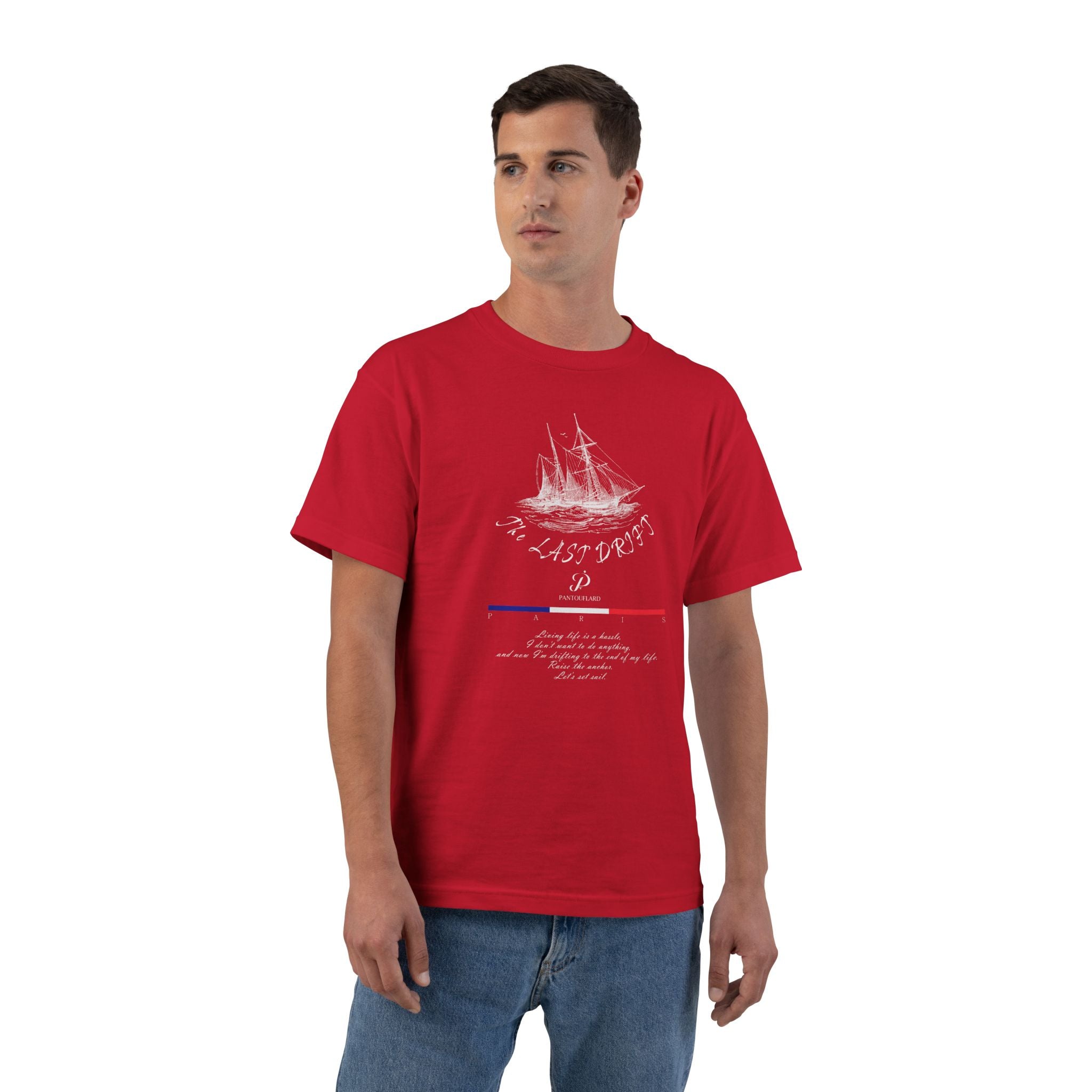 Unisex Black Hanes Vintage Ship Graphic 100% Cotton T-Shirt