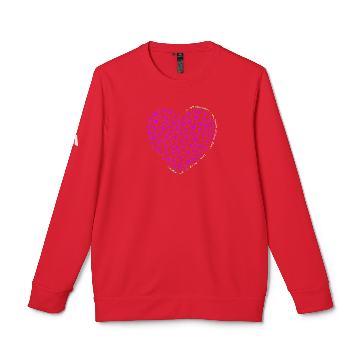 Adidas Unisex  Crewneck Sweatshirt with Pink Heart Design