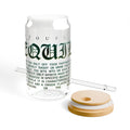 Clear Tequila Guide Typography 16oz Tempered Glass Sipper Cup