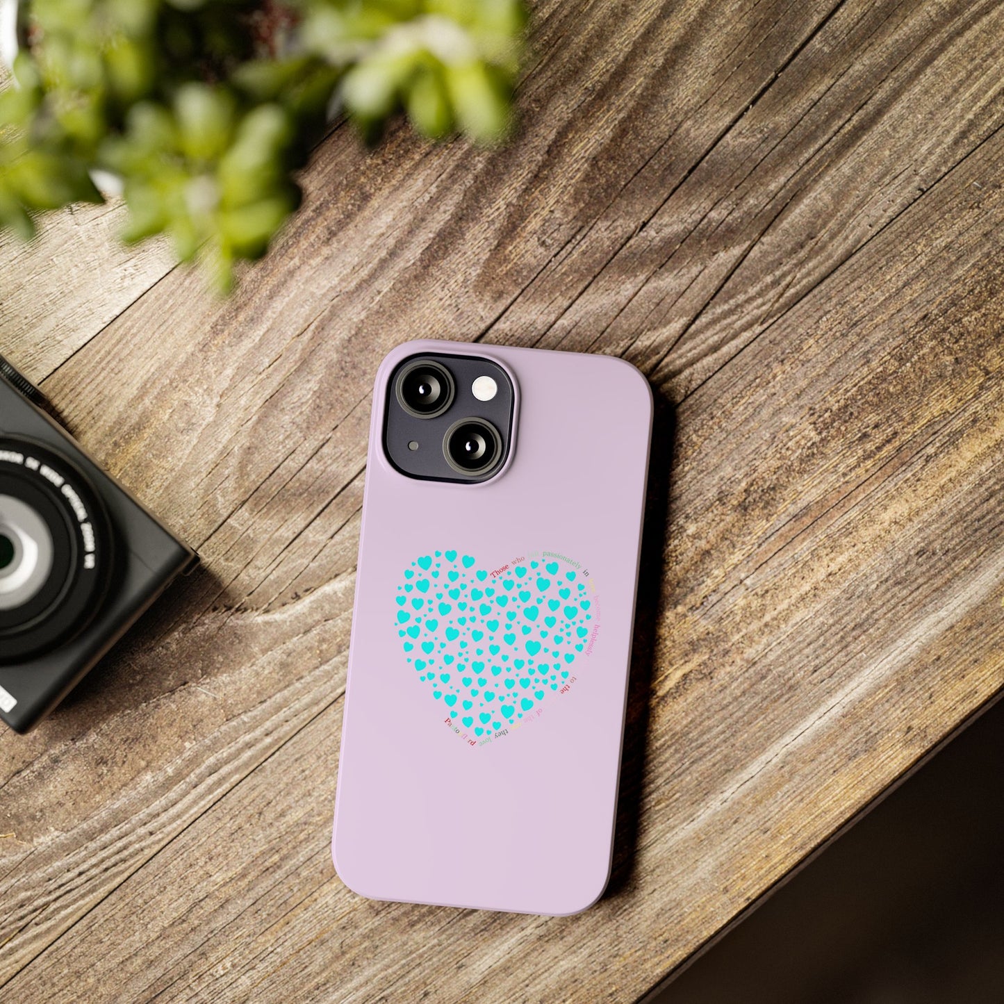 Funda delgada Mint Heart para iPhone