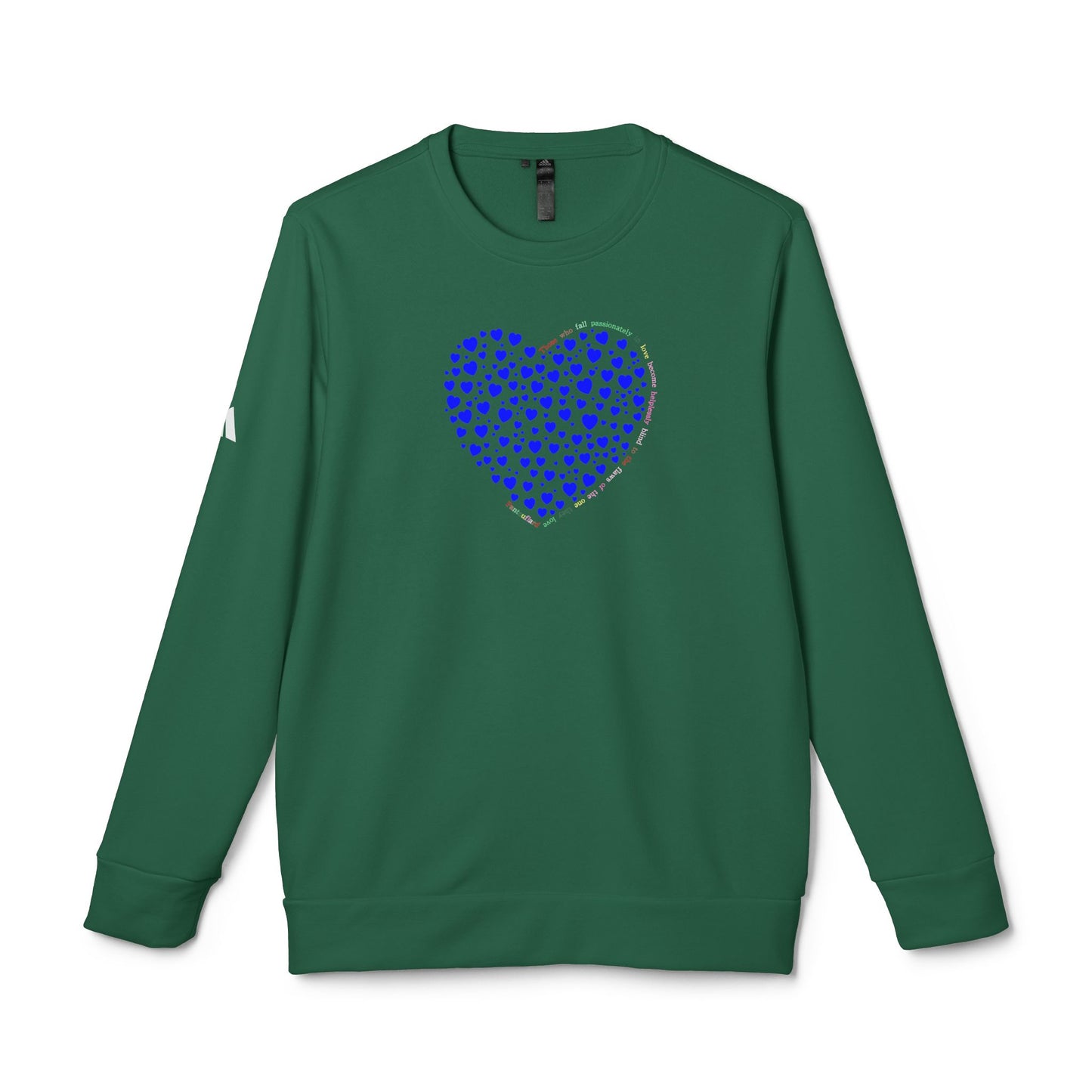 Adidas Unisex  Crewneck Sweatshirt with Blue Heart Design