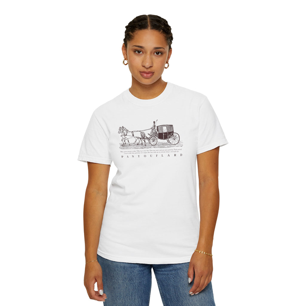 Unisex Burnt Orange Vintage Horse Carriage 100% Cotton T-shirt