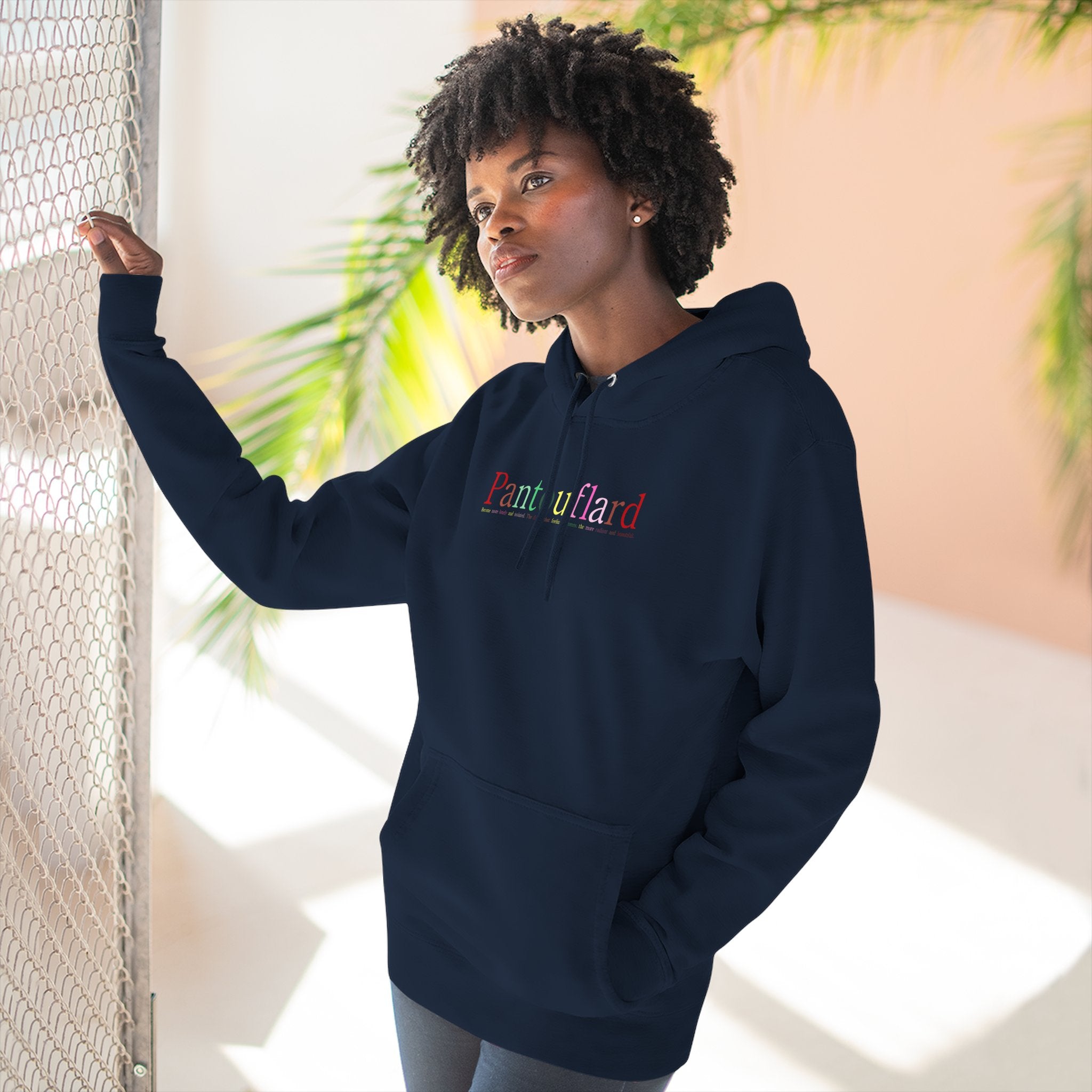 Old Money Aesthetic Premium Hoodie - Pantouflard Colorful Logo (Lane Seven 3-End Fleece)