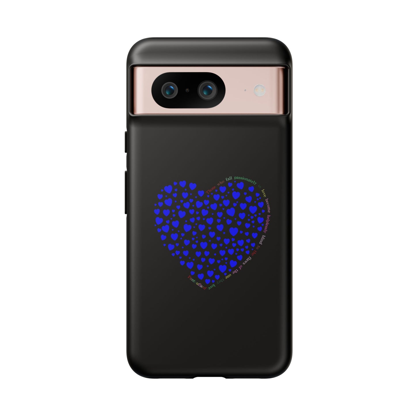 Fundas de corazón azul para teléfonos iPhone, Galaxy, Google Pixel (54 tipos)