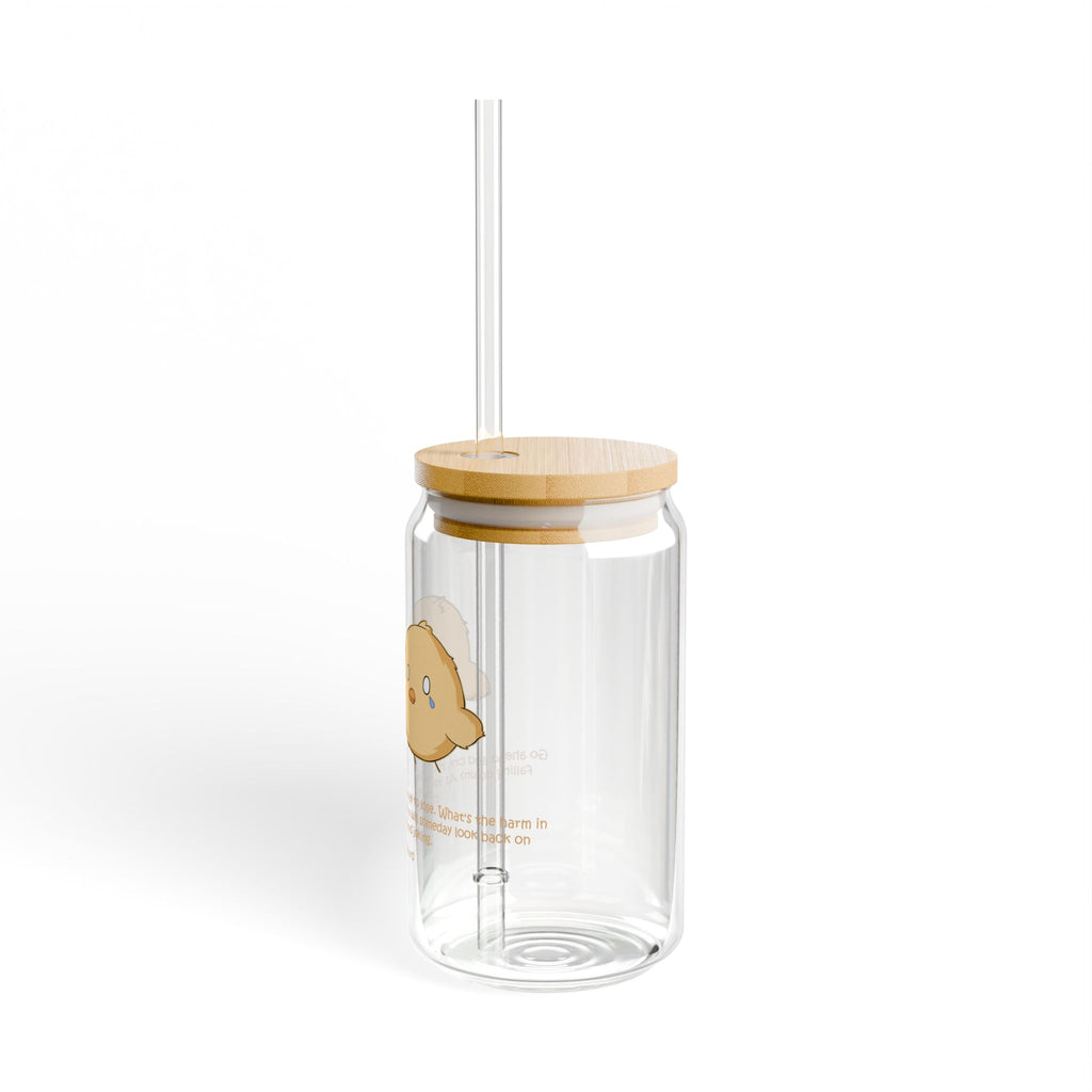Clear Pantouflard Playful Biting Chicks Tempered Glass Sipper