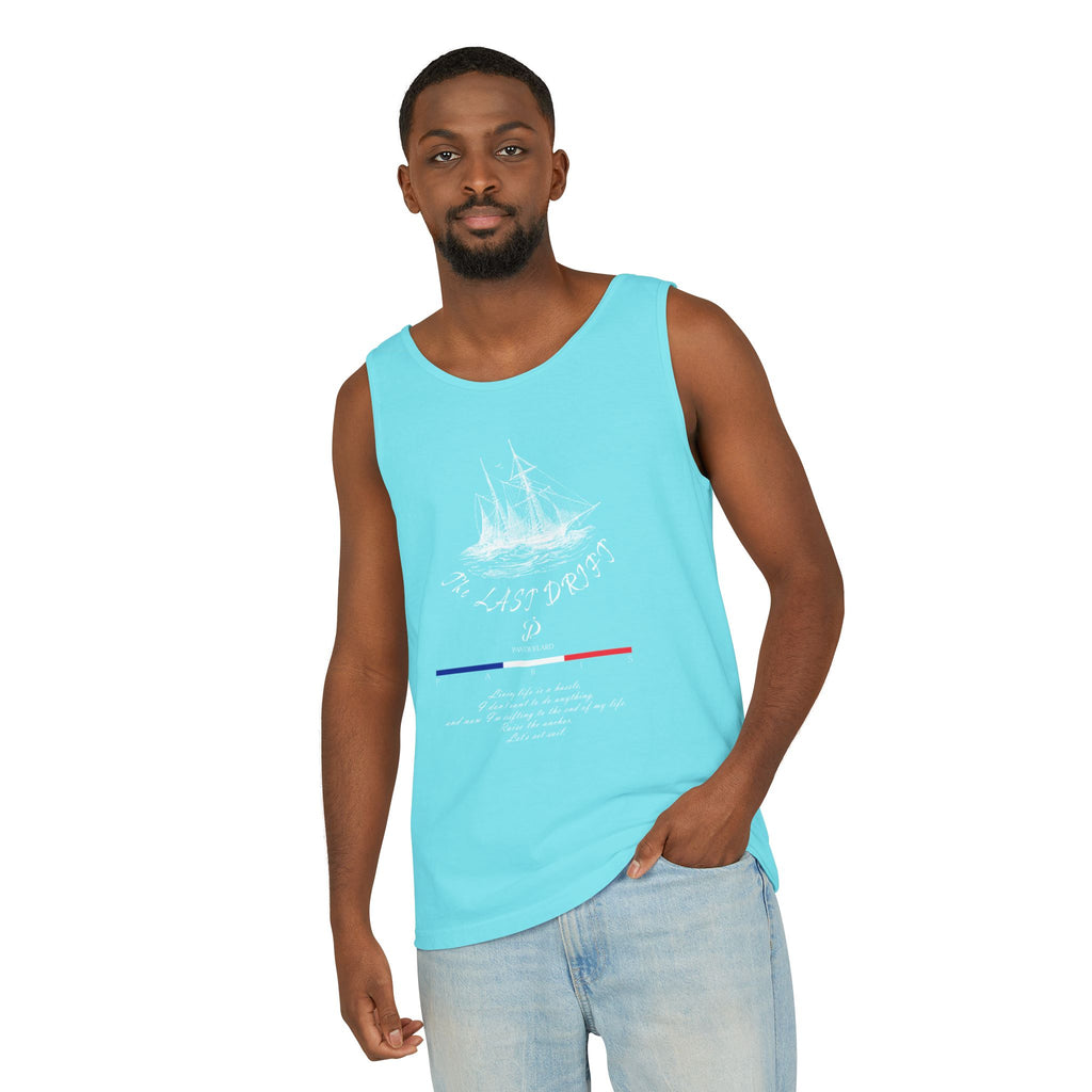 Unisex Black Last Drift Cotton Garment-Dyed Tank Top