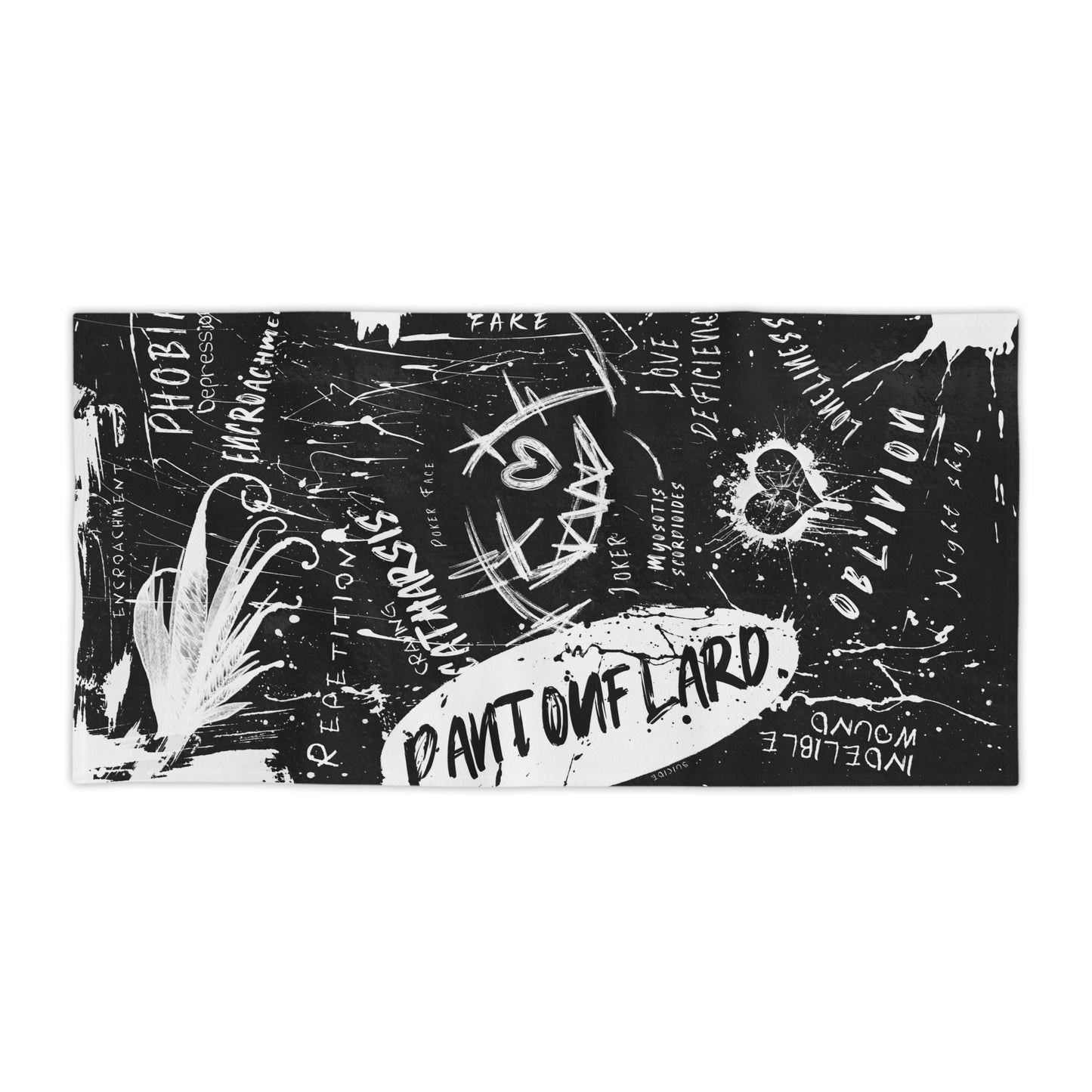 Trendy Artistic Beach Towels, Graffiti Towel, Unique Pool Accessory, Gift for Beach Lovers, Summer Essentials