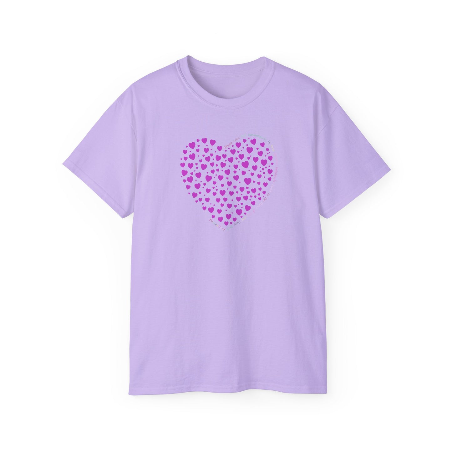 Powder Pink Heart Unisex short sleeved T-shirt