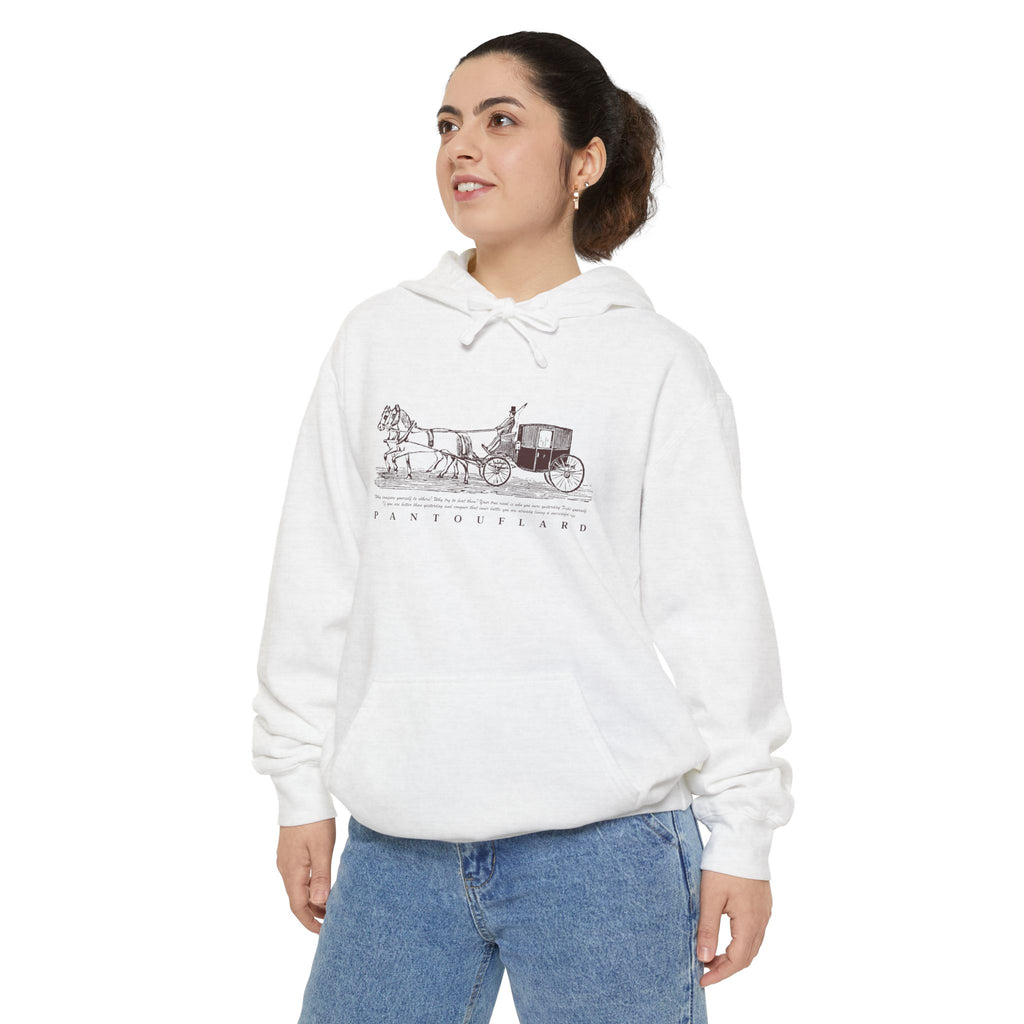Old Money Equestrian Heritage Hoodie - The Heritage Carriage I (Premium Garment-Dyed Heavyweight Fleece)