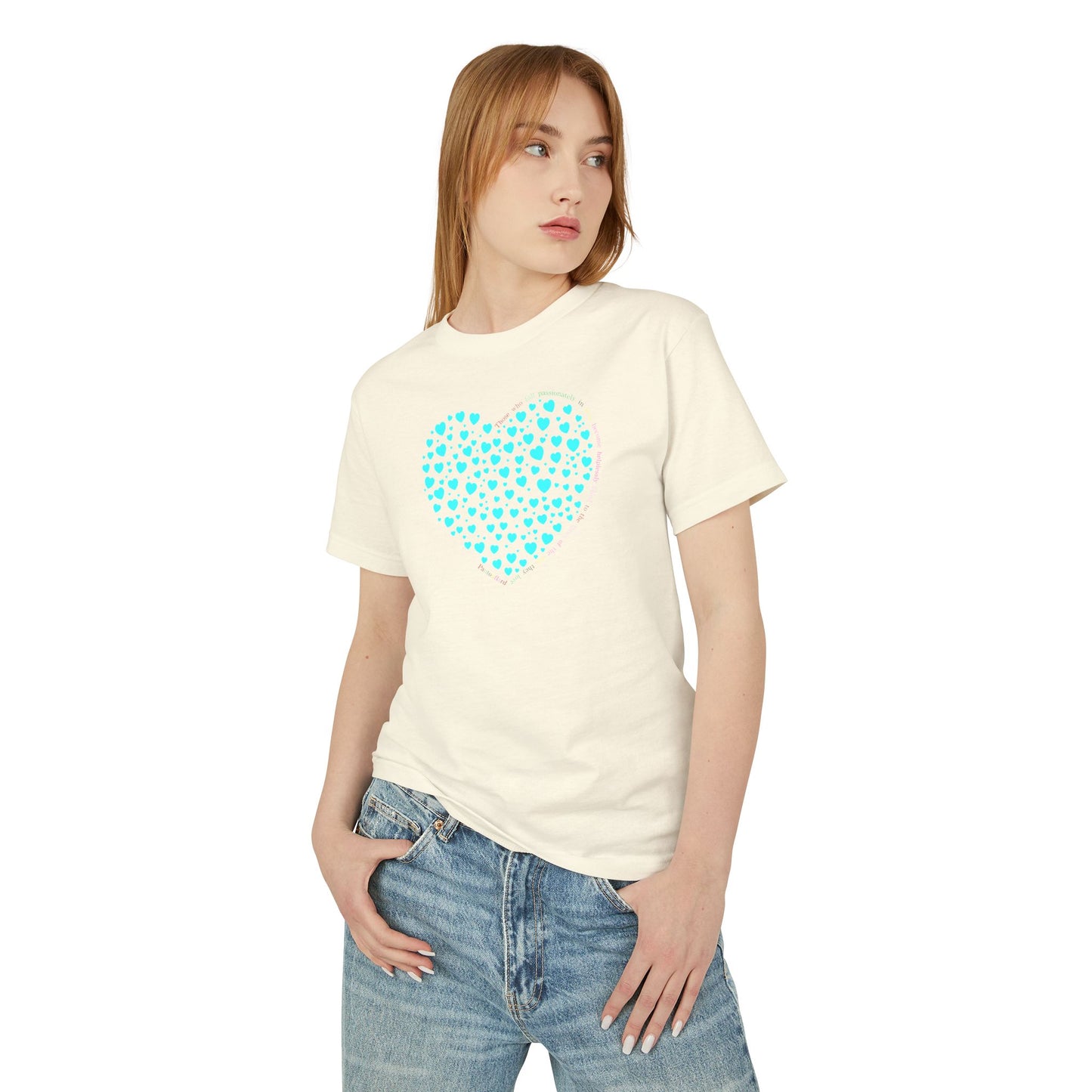Mint Heart Unisex-Hemd aus schwerer Baumwolle