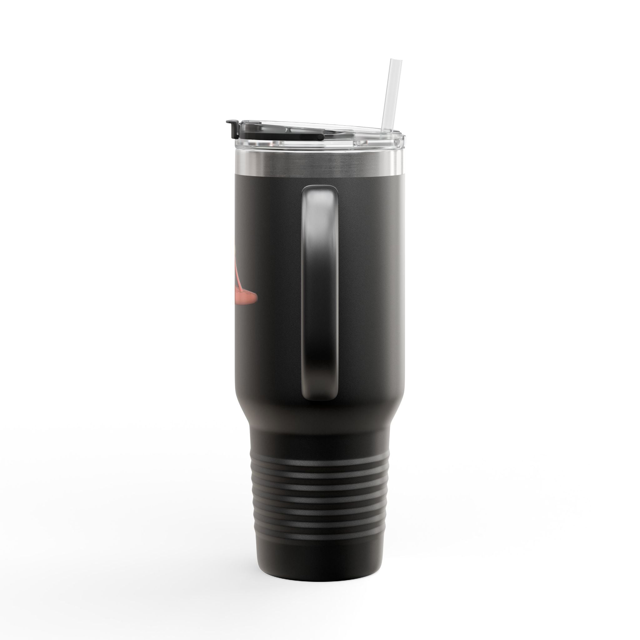 Black Cute Chick Pulling Worm 40oz Stainless Steel Insulated Travel Mug