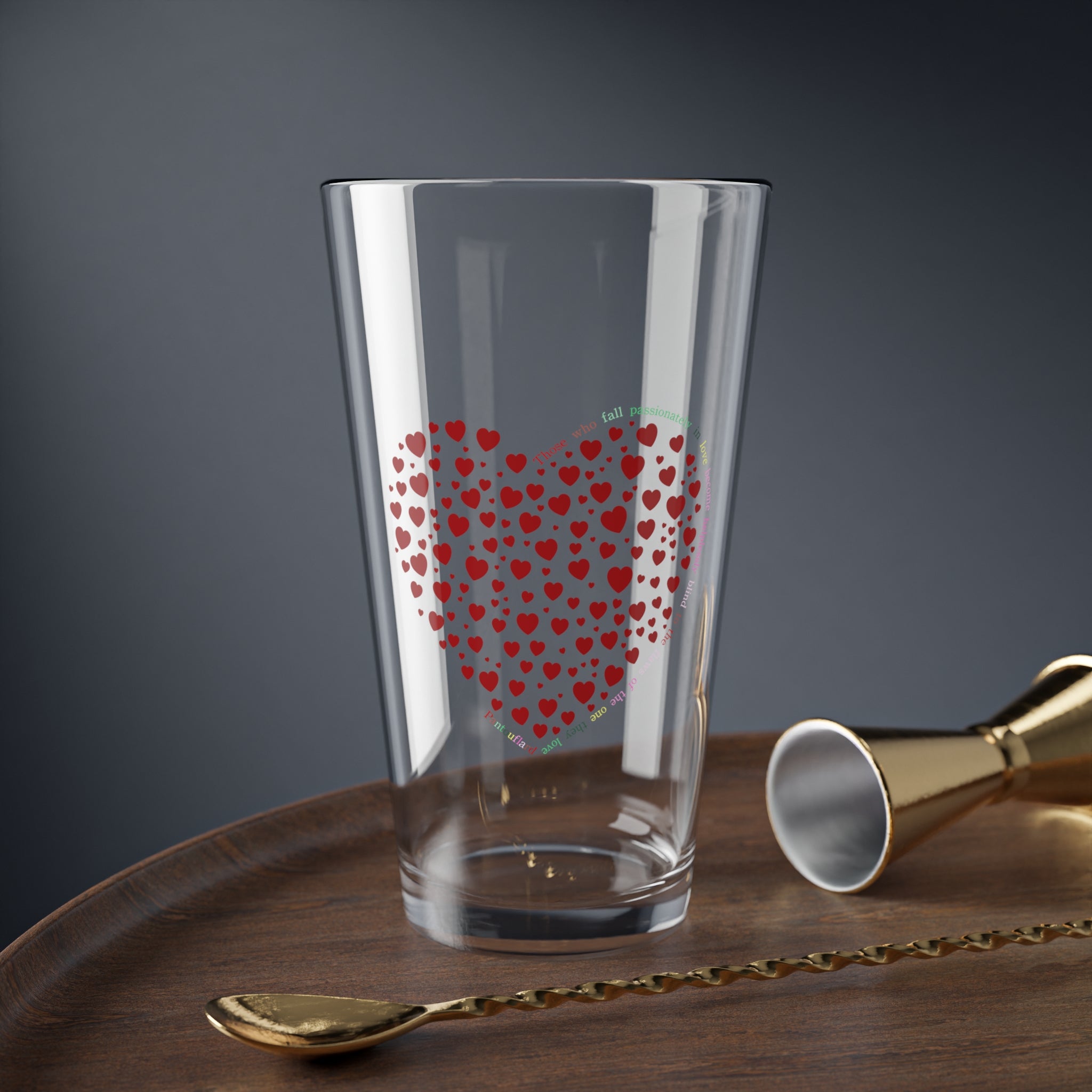 Clear Pantouflard 'Heart of Hearts' Romantic Solid Glass Mixer