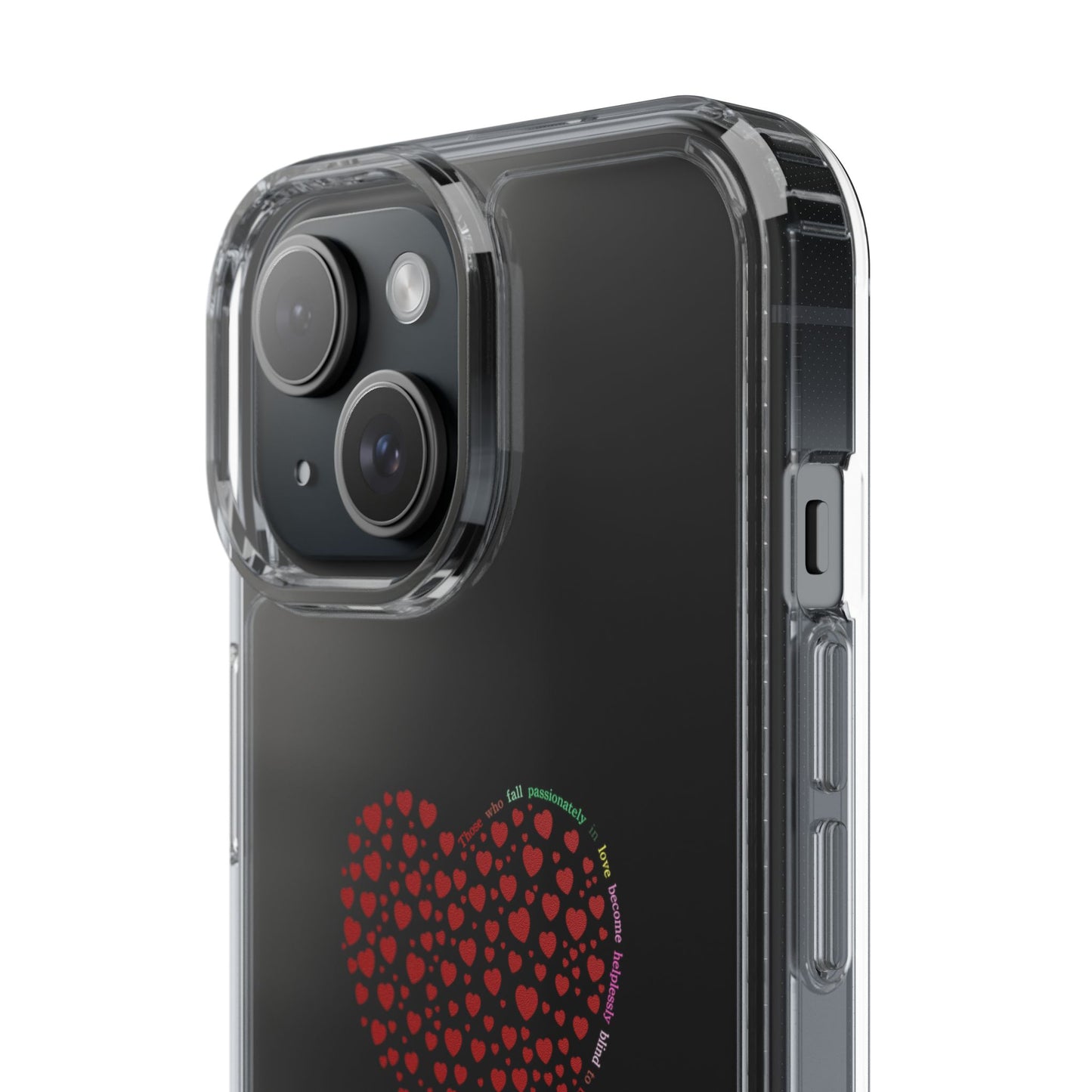 Red Heart Clear Phone Case