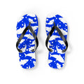 Unisex Royal Blue Shark Silhouette Pattern EVA Polyester Flip Flops